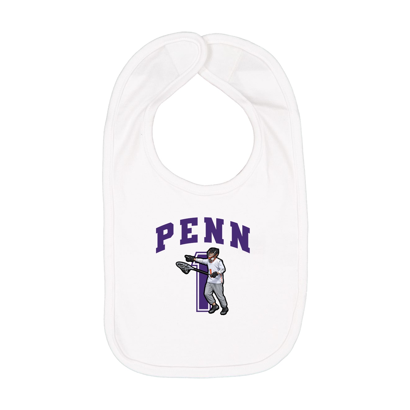 Infant Bib — Number in White