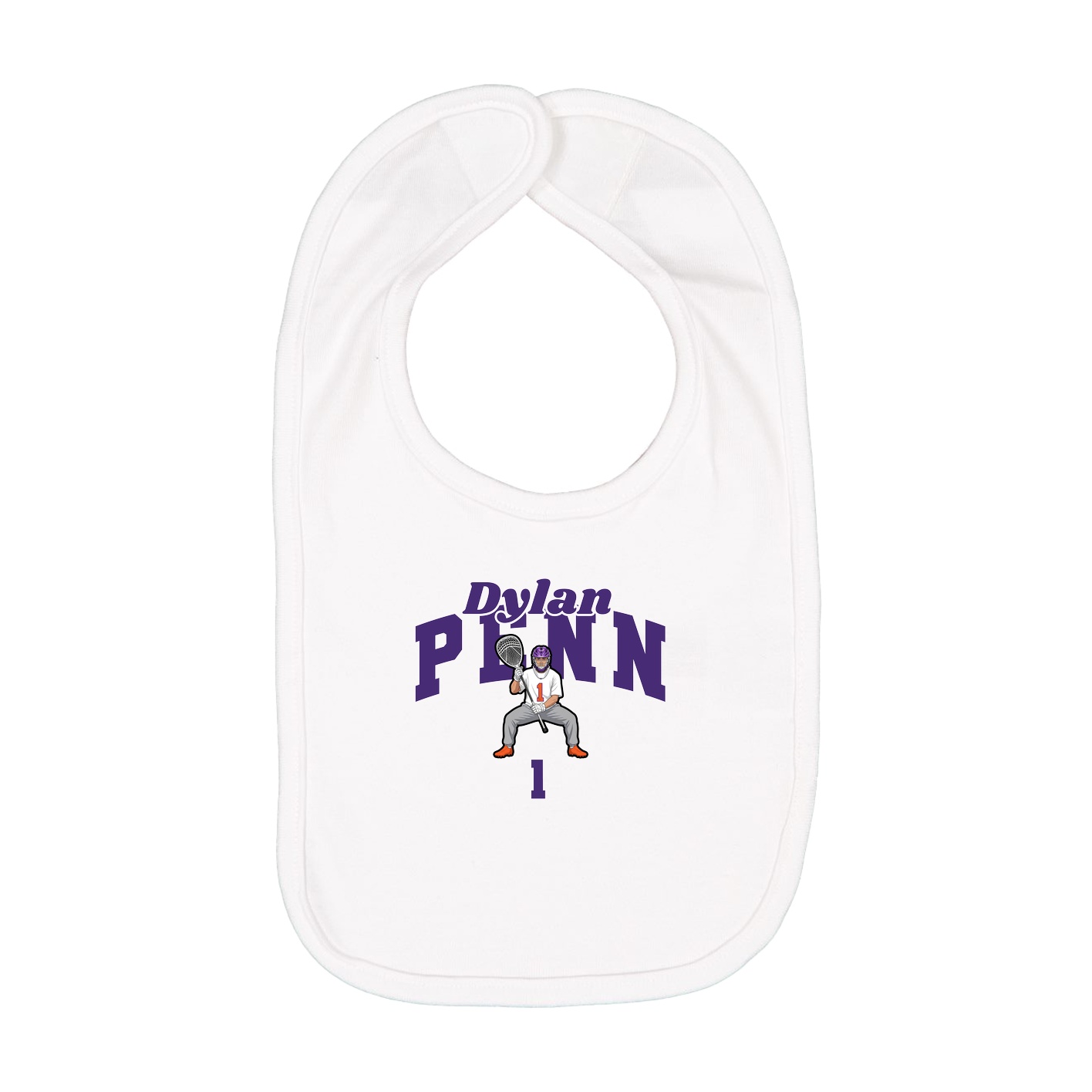 Infant Bib — Signature Arch in White