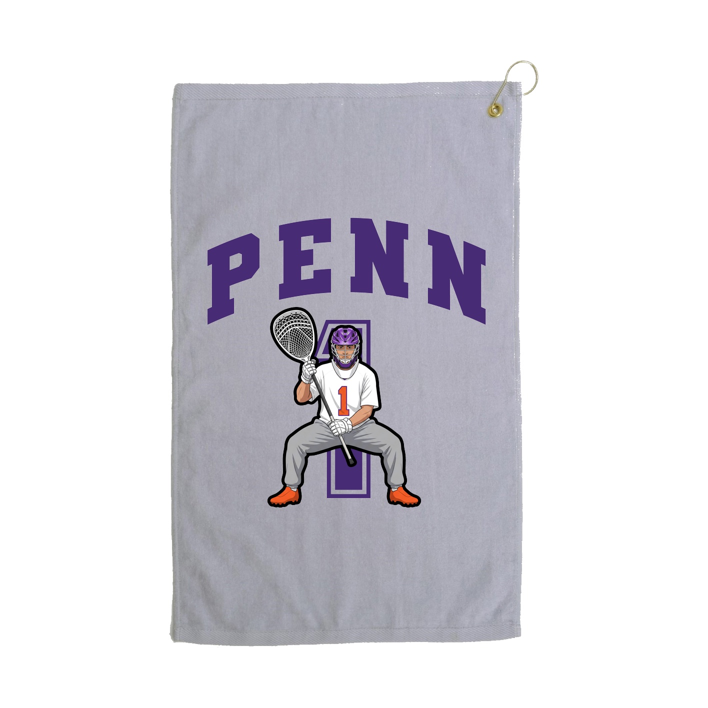 Golf Towel — Number in Grey