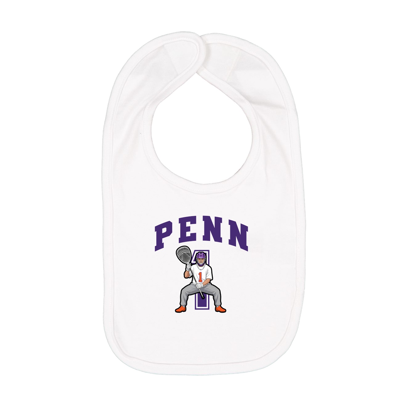 Infant Bib — Number in White