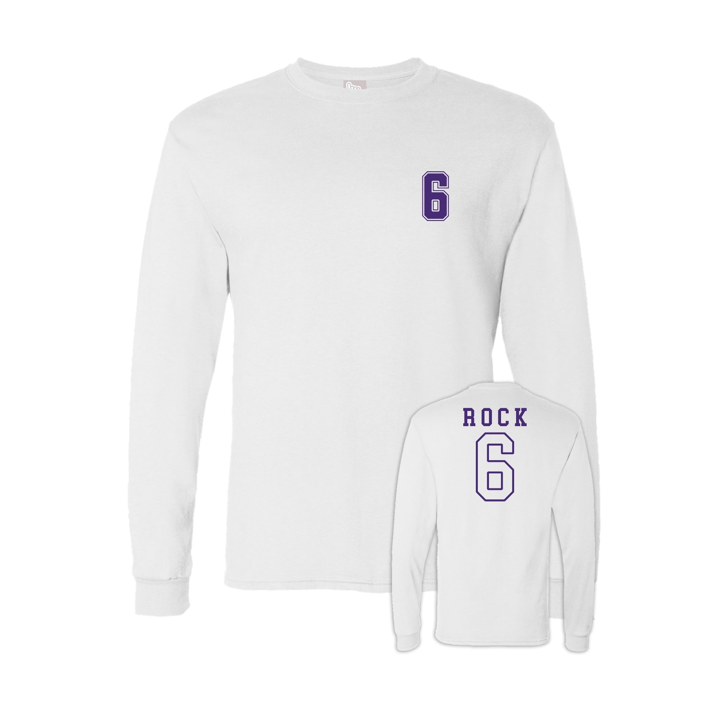 Long Sleeve Tee — Chest Back in White