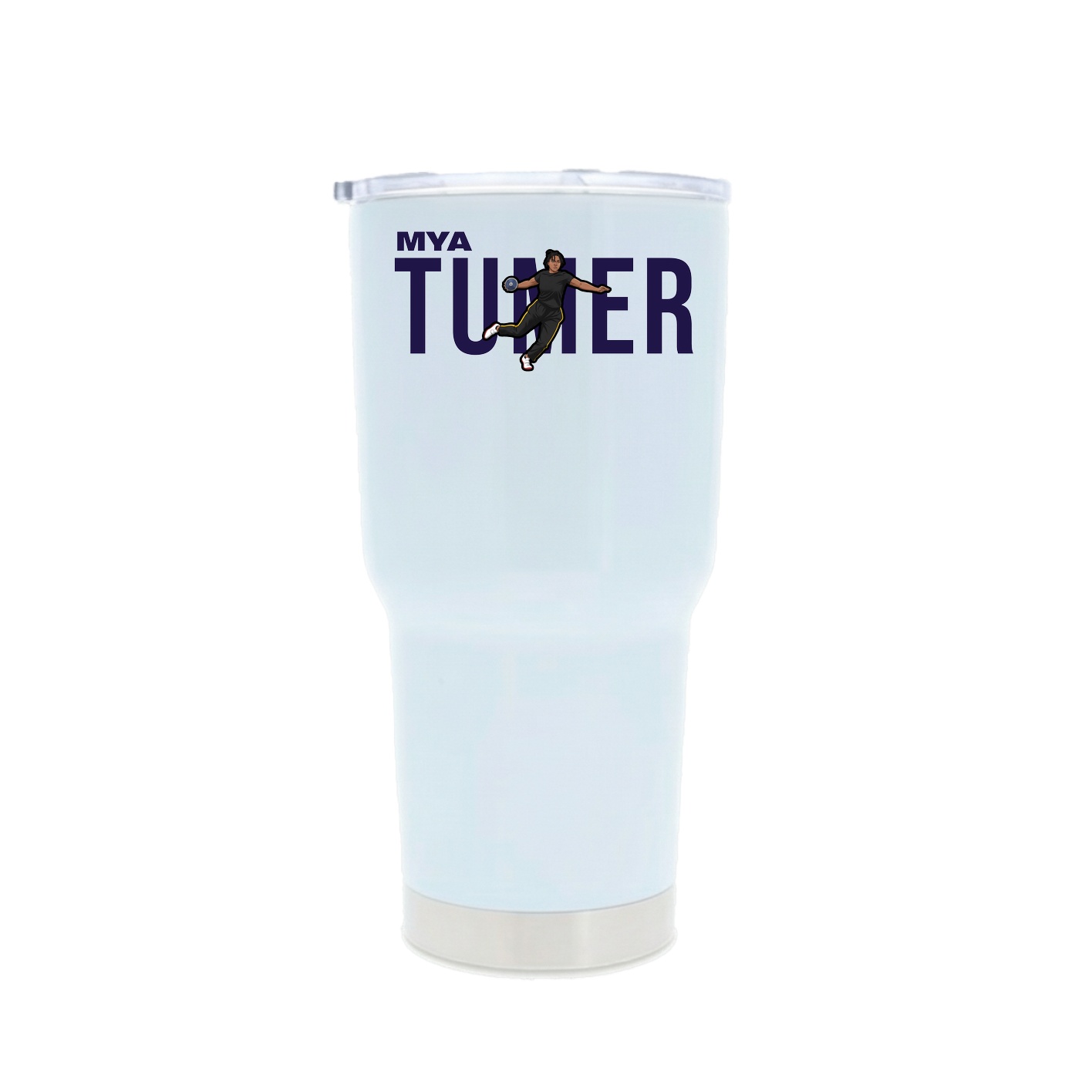 30oz Stainless Steel Tumbler — Player Name in White