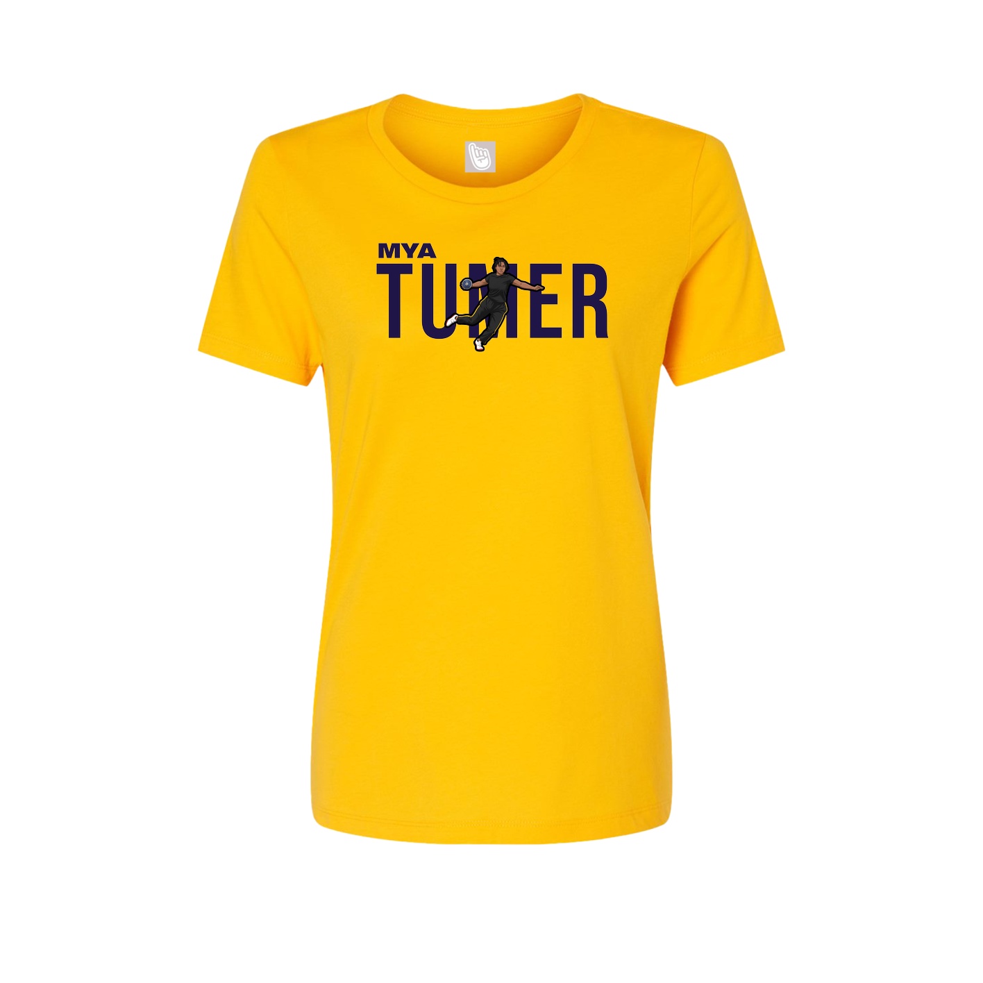 Fitted Women's Tee — Player Name in Gold