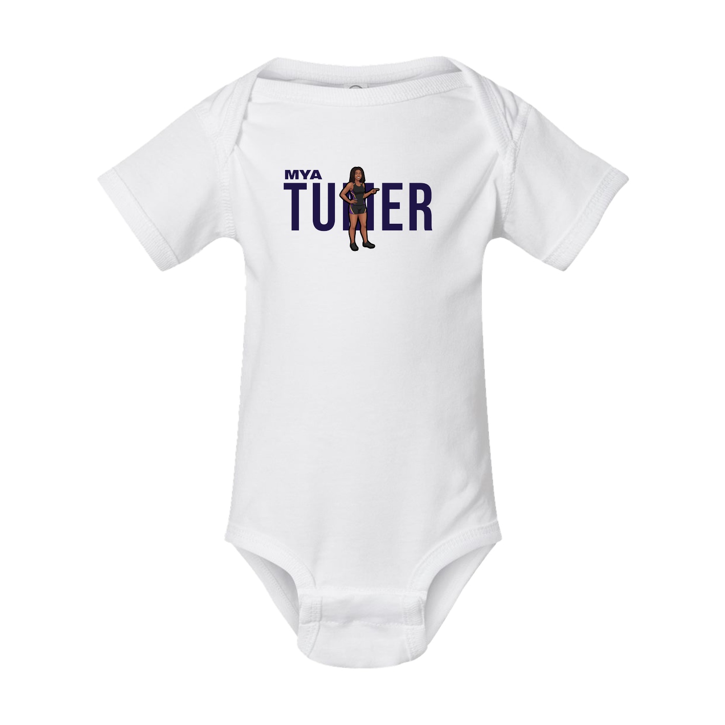Baby Onesie — Player Name in White
