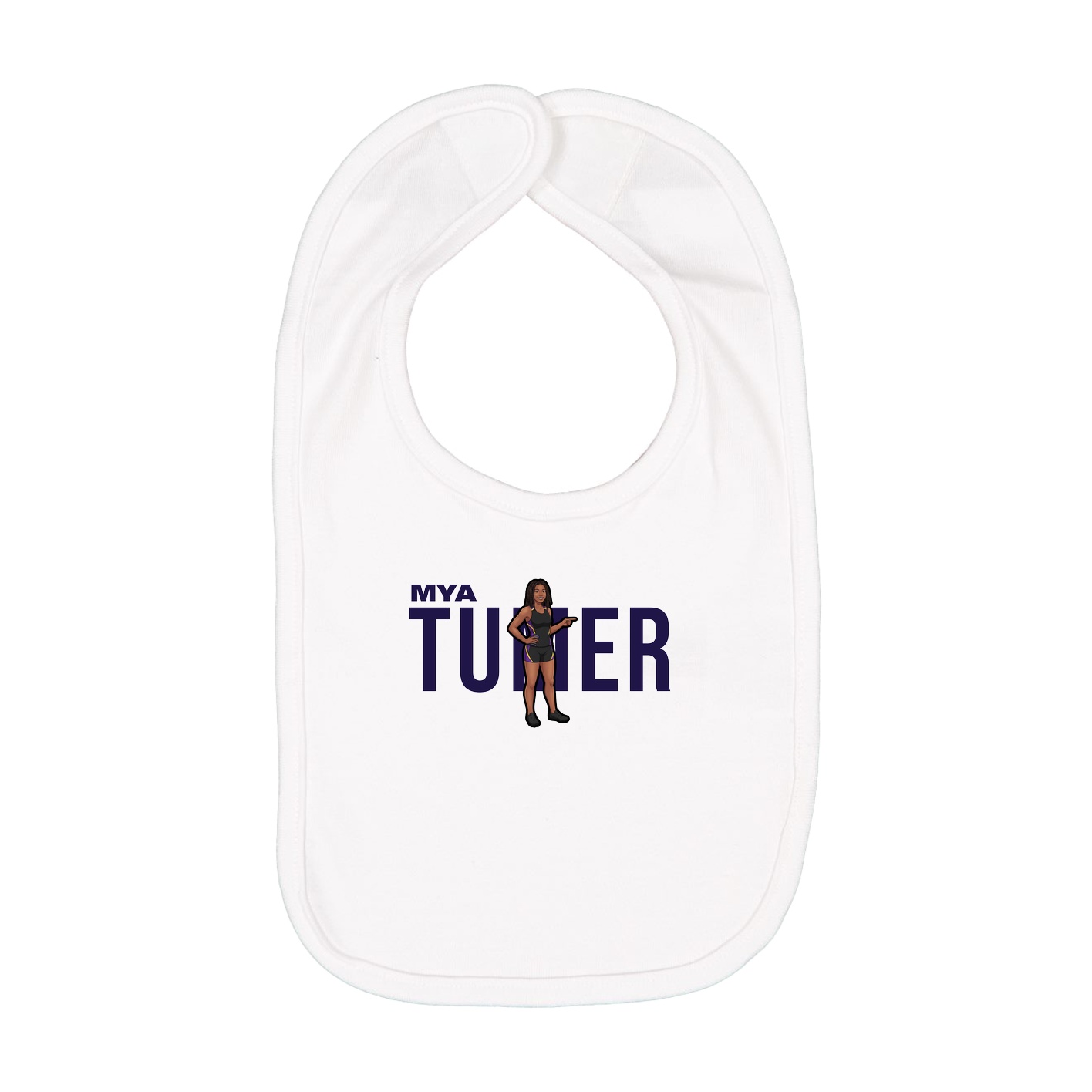 Infant Bib — Player Name in White
