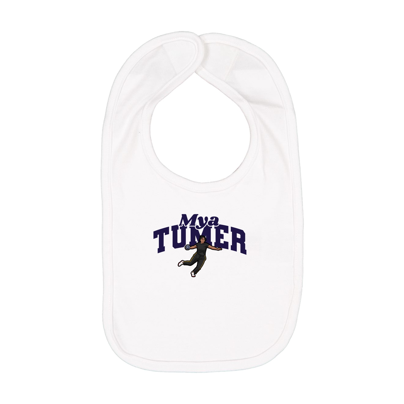 Infant Bib — Signature Arch in White