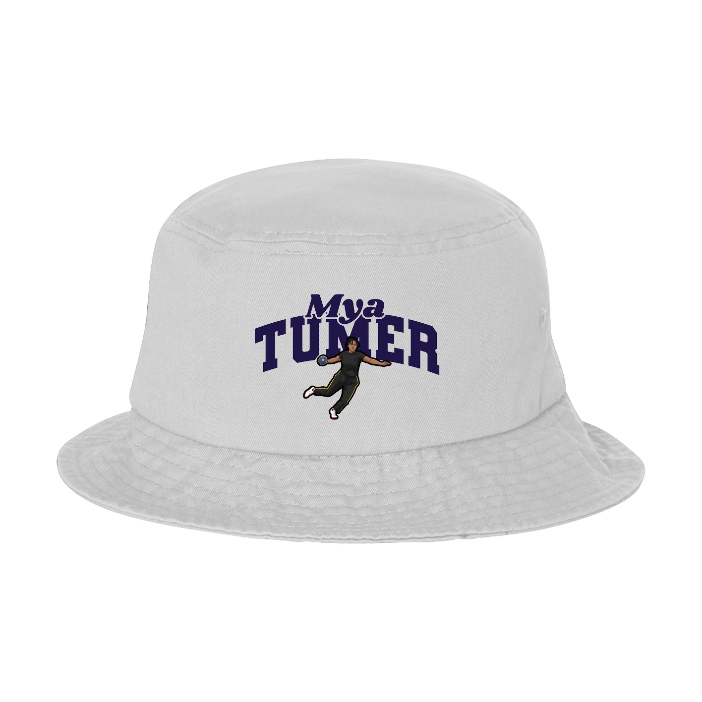 Bucket Cap — Signature Arch in White