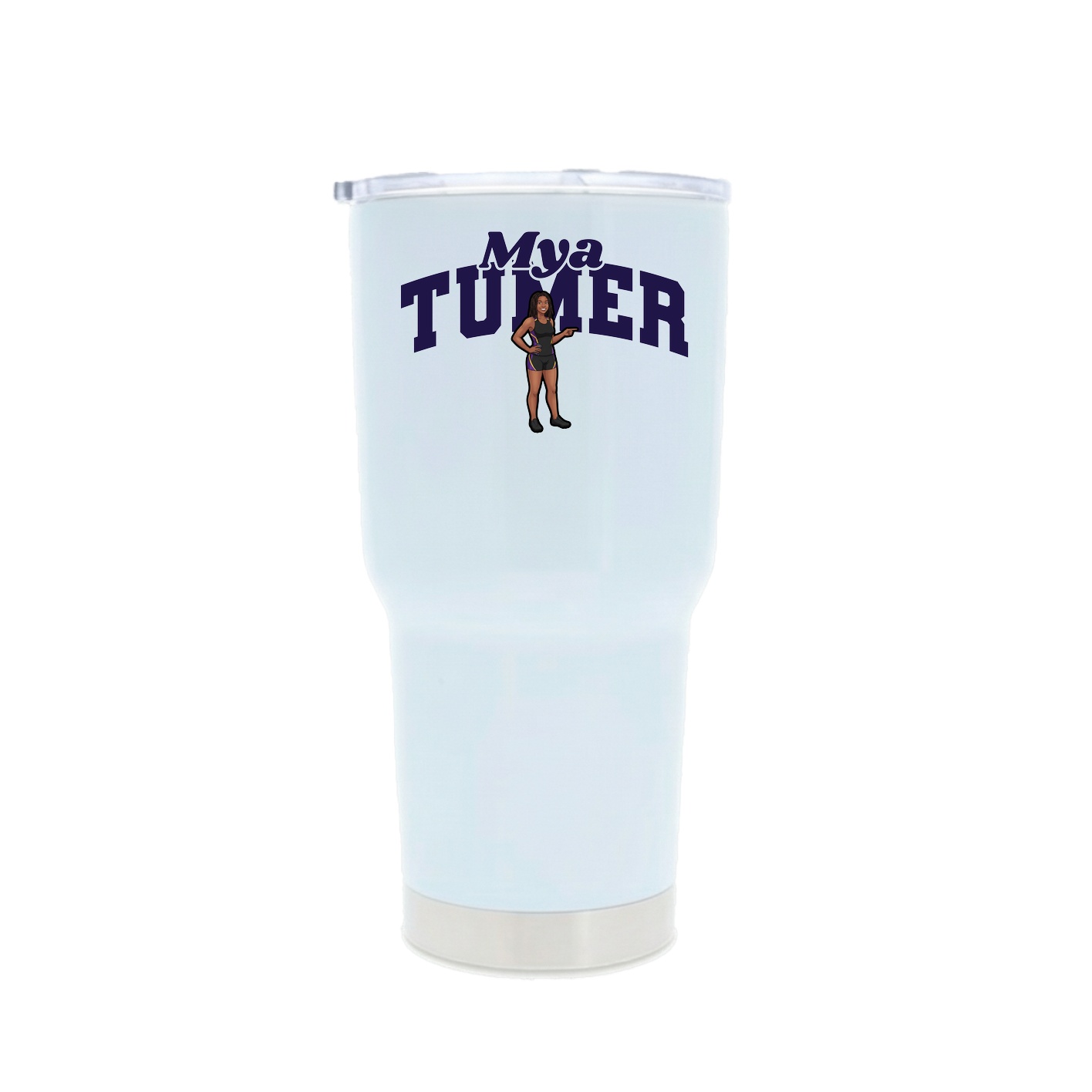 30oz Stainless Steel Tumbler — Signature Arch in White