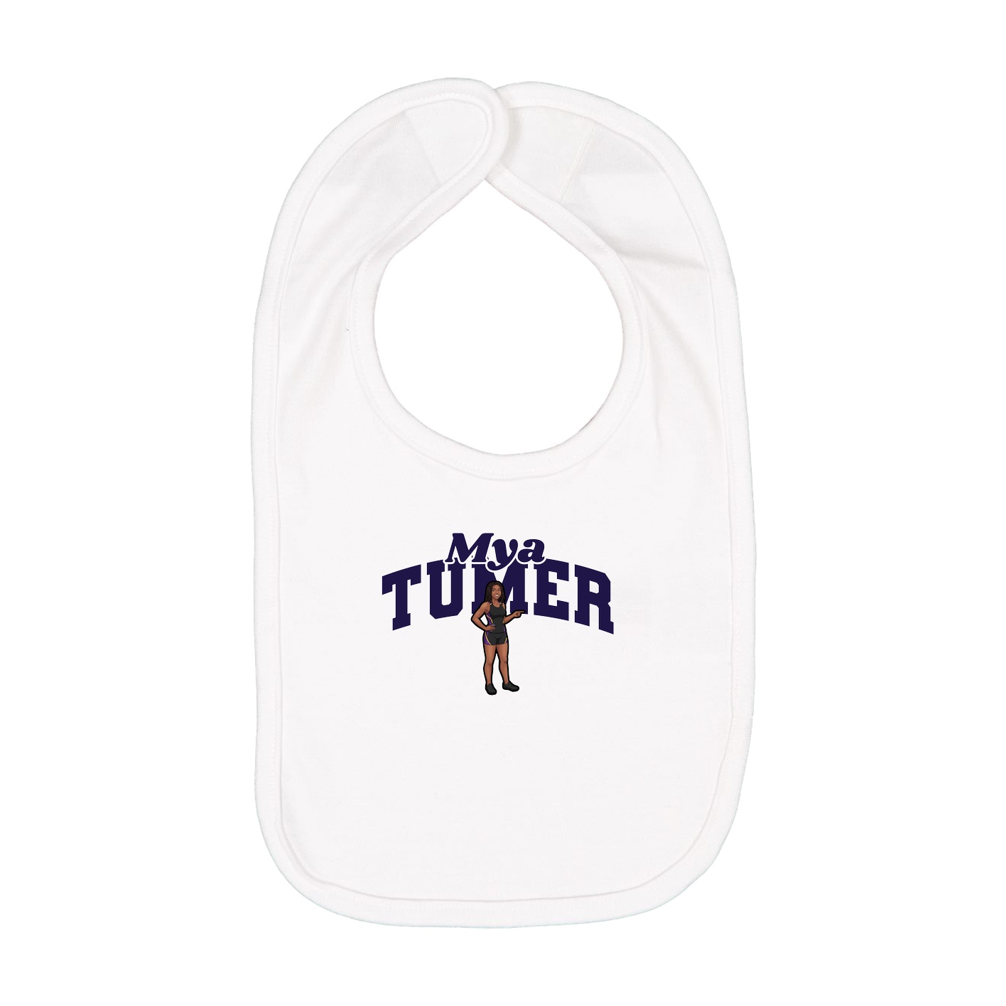 Infant Bib — Signature Arch in White