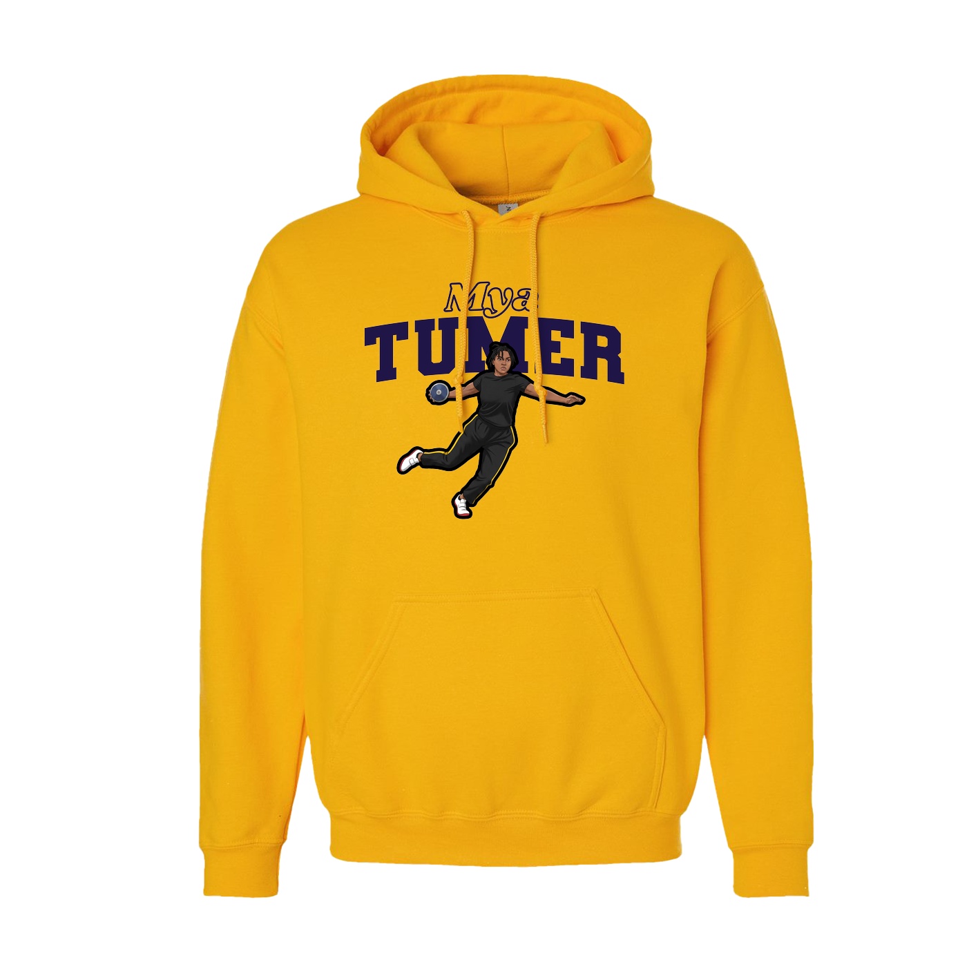 Hoodie — Name Arch in Gold