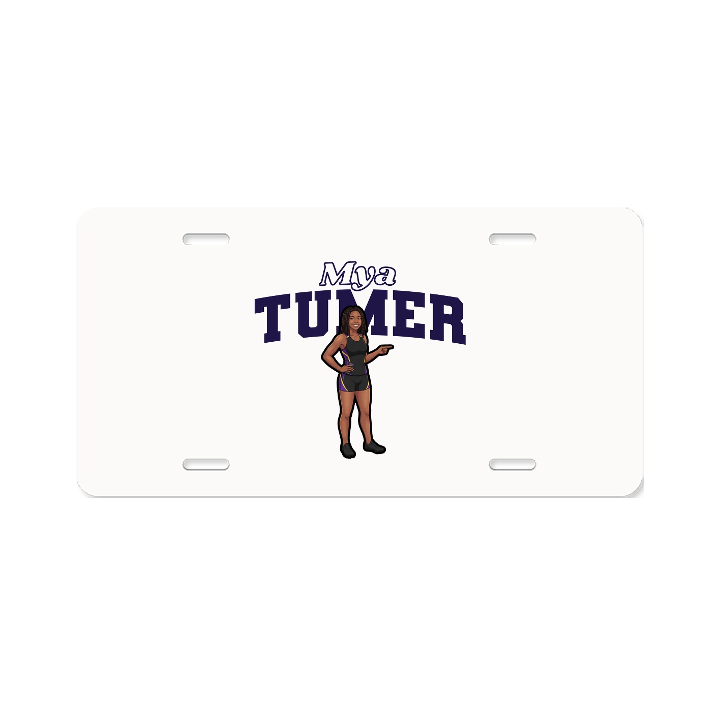 License Plate — Name Arch in Classic