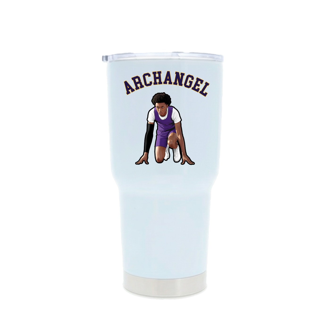 30oz Stainless Steel Tumbler — Shirsey Arch in White