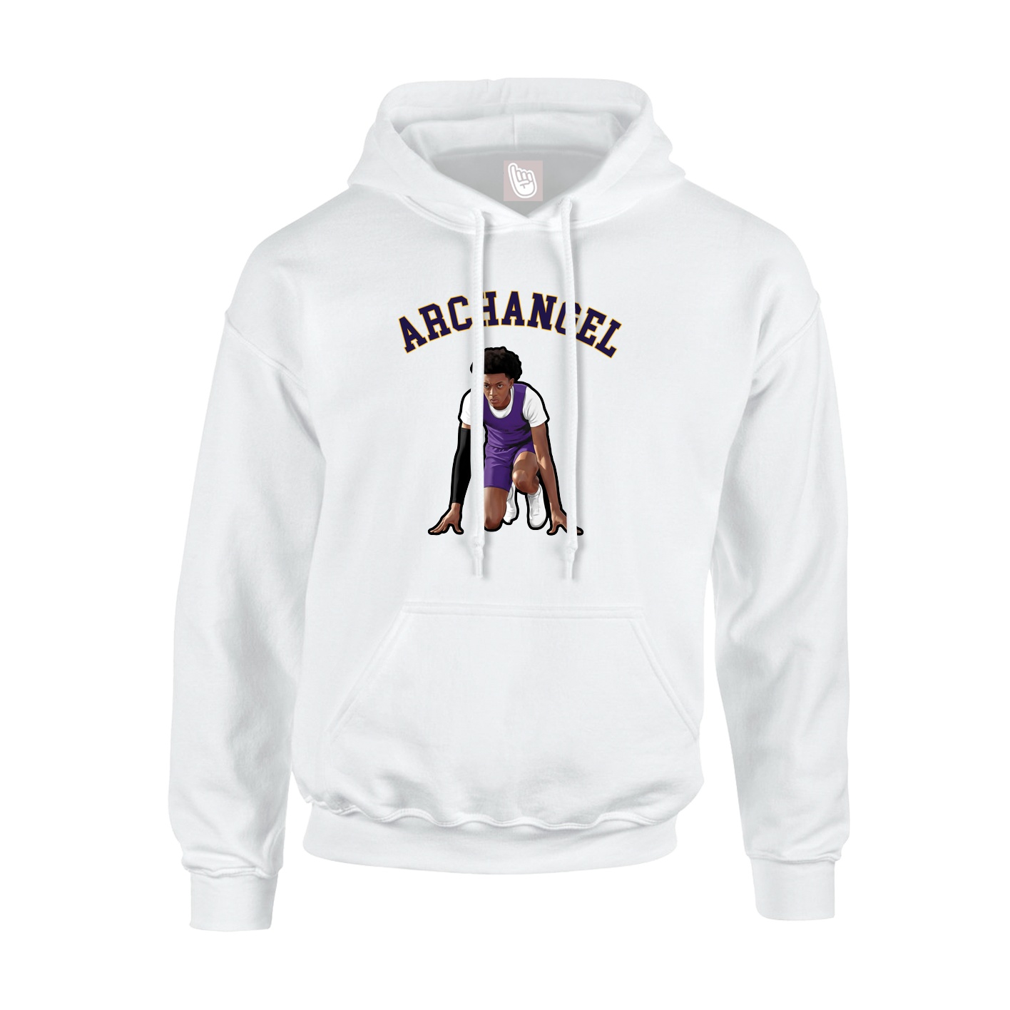 Youth Hoodie — Shirsey Arch in White