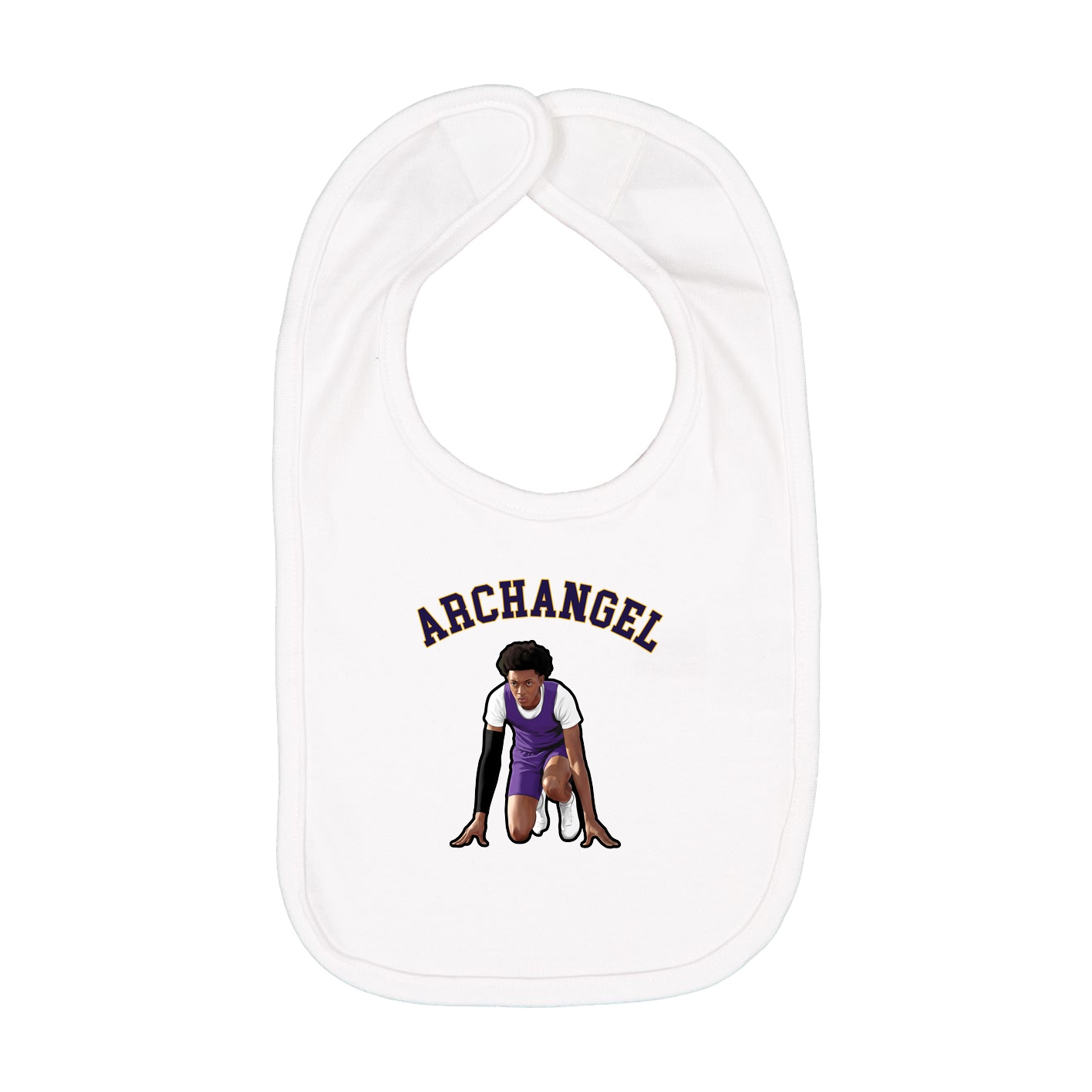 Infant Bib — Shirsey Arch in White