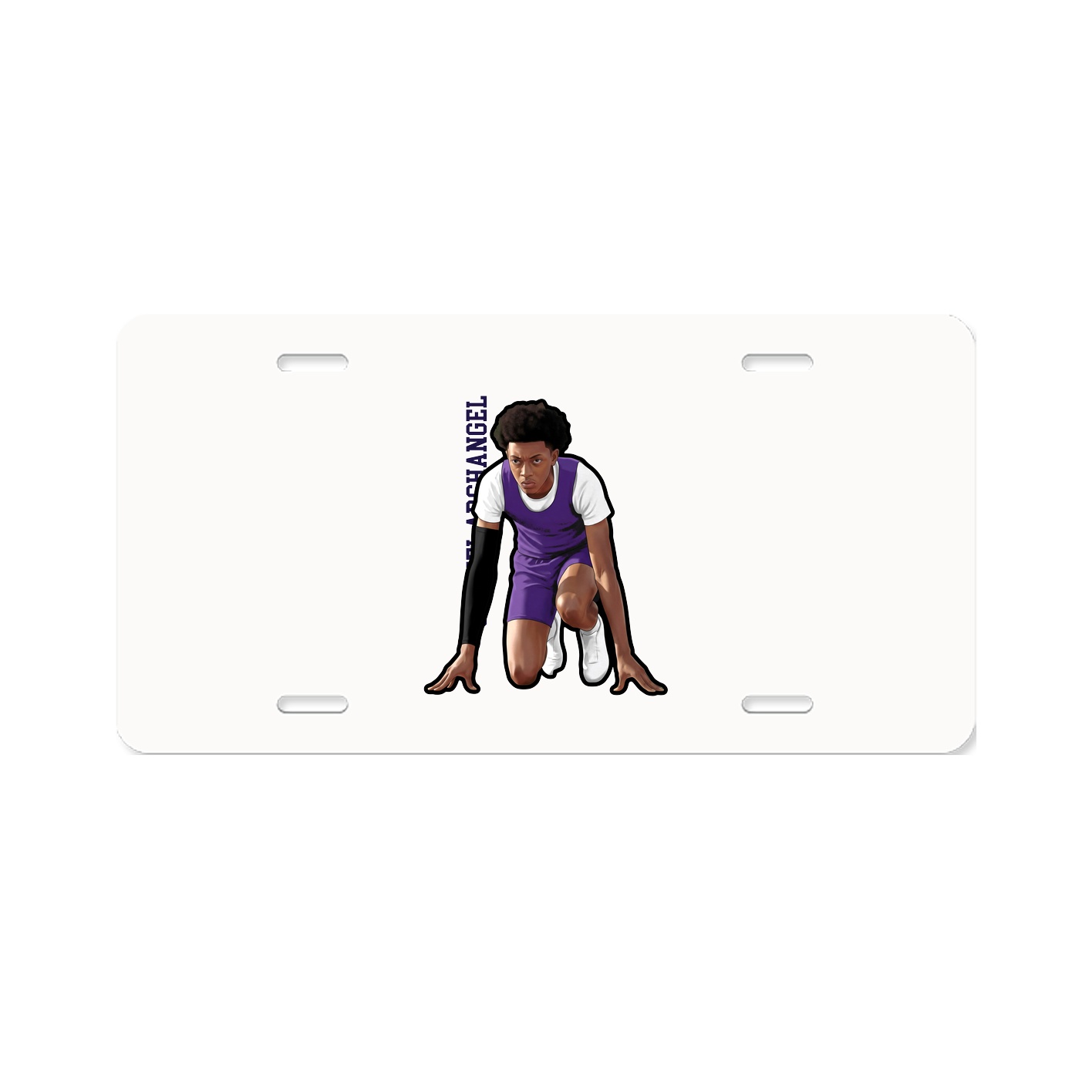 License Plate — Name Vertical in Classic
