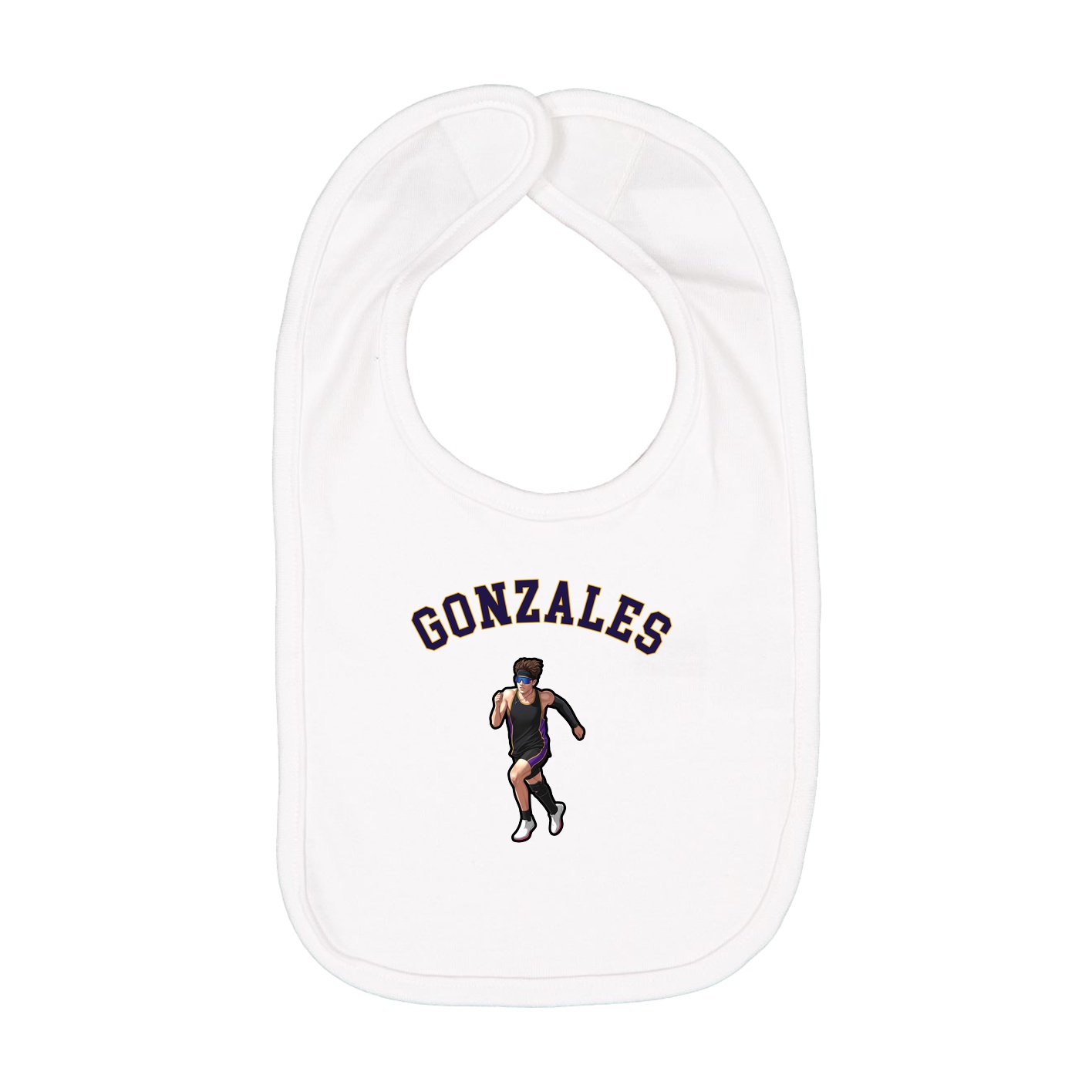 Infant Bib — Shirsey Arch in White