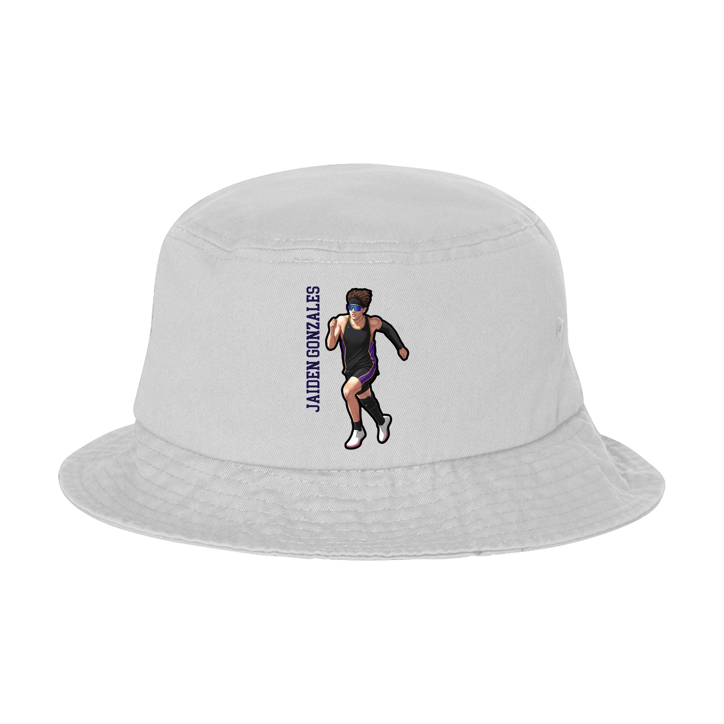 Bucket Cap — Name Vertical in White