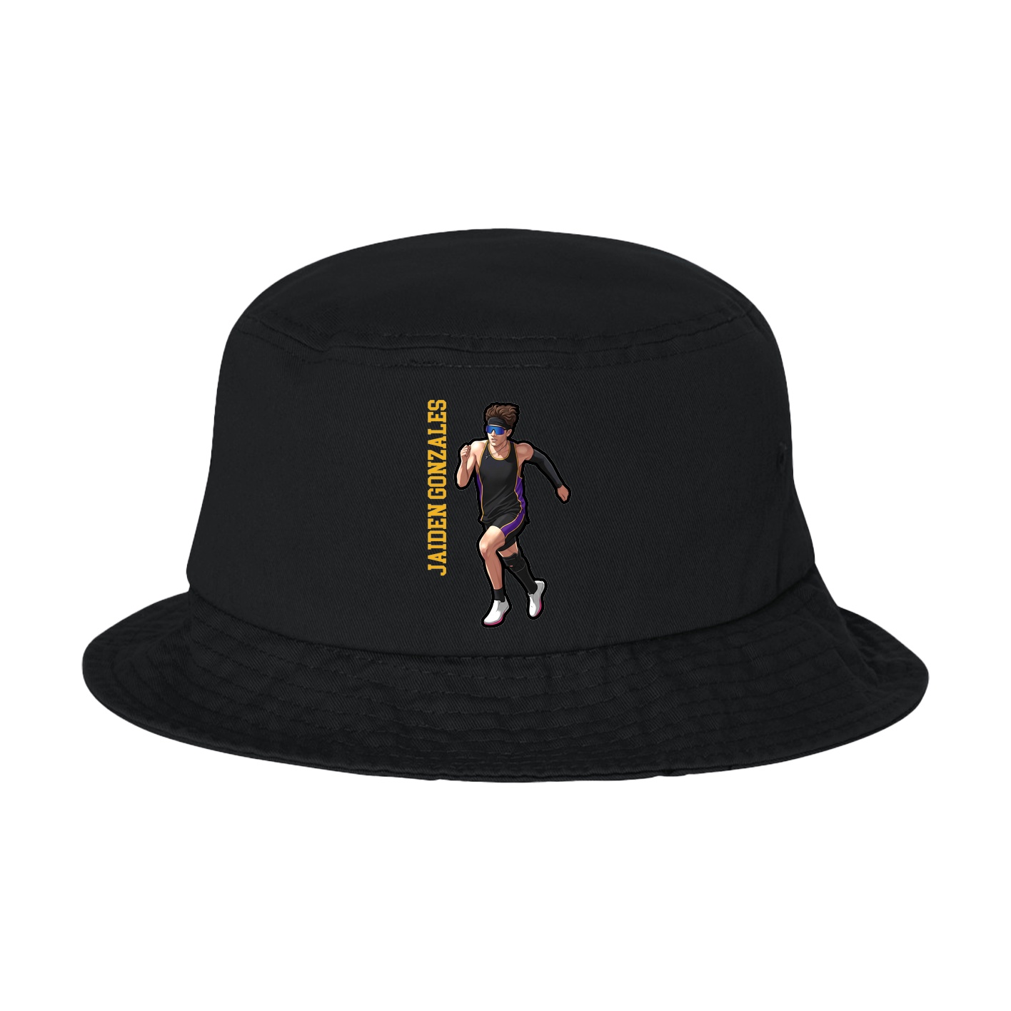 Bucket Cap — Name Vertical in Black