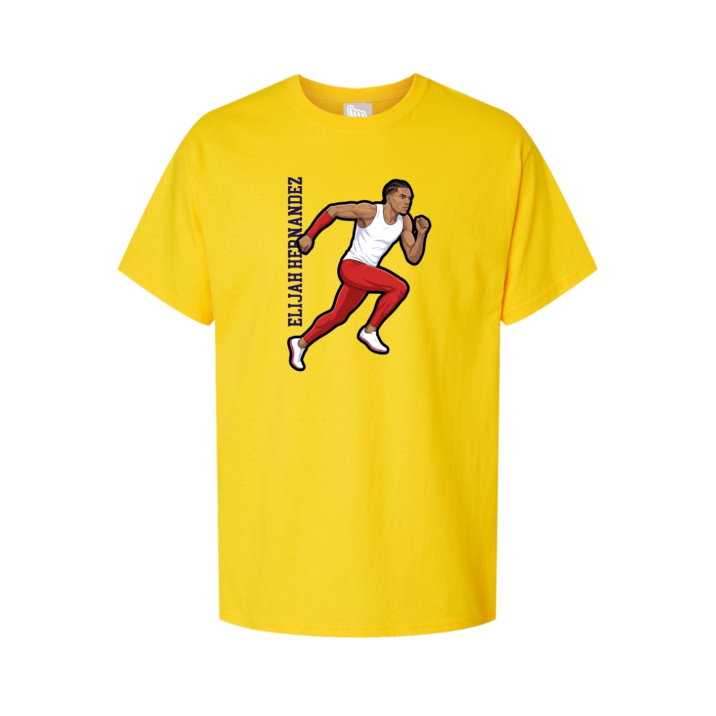 Youth Tee — Name Vertical in Gold