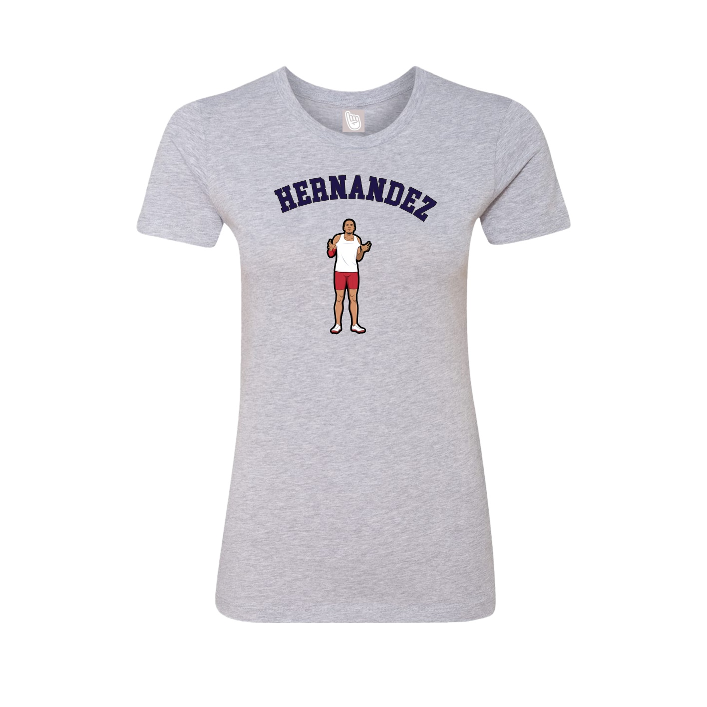 Fitted Women's Tee — Shirsey Arch in Grey