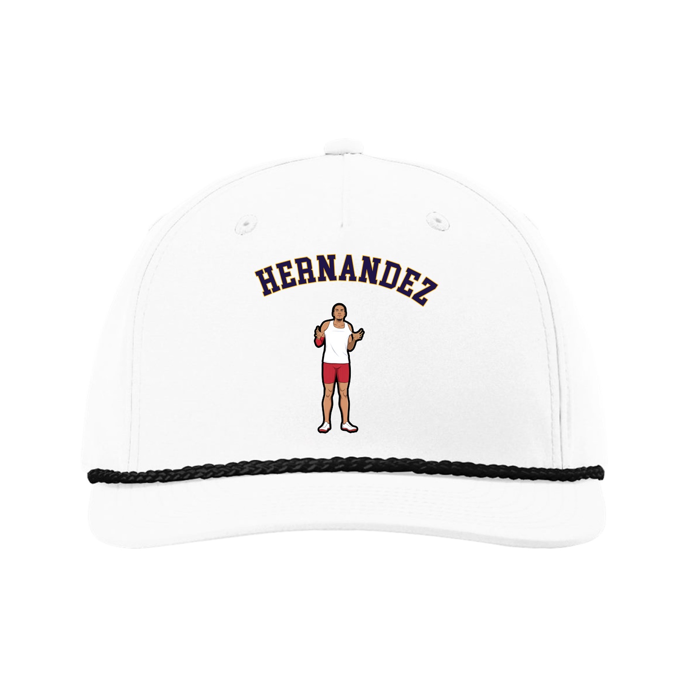 Five-Panel Classic Rope Cap — Shirsey Arch in White