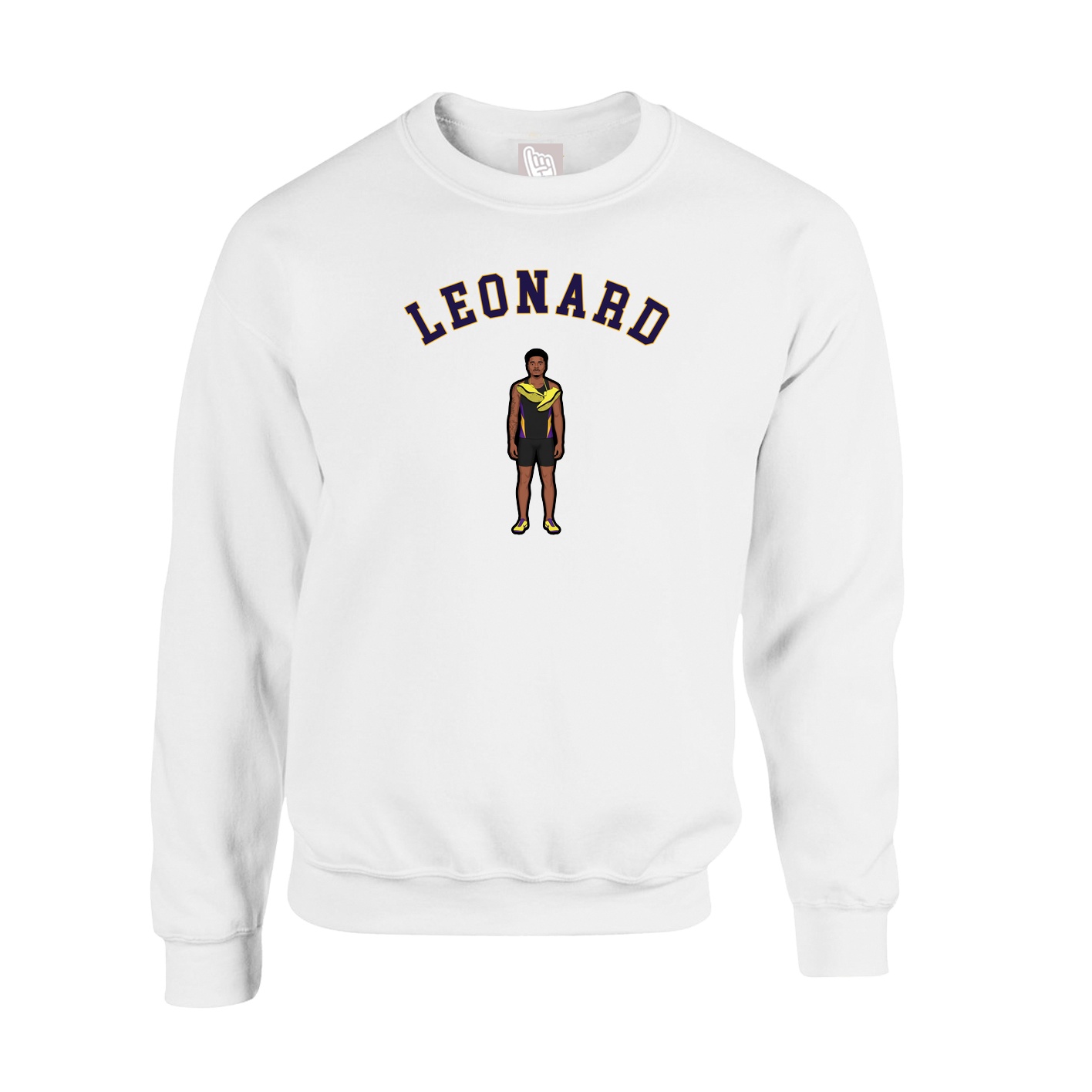 Fleece Crew — Shirsey Arch in White