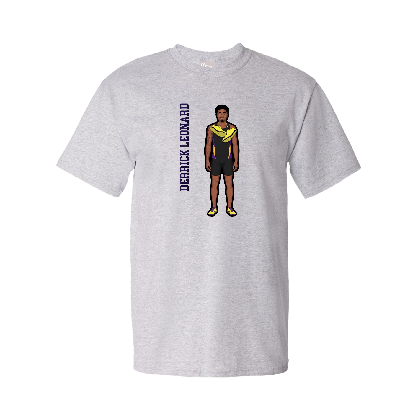 Youth Tee — Name Vertical in Grey
