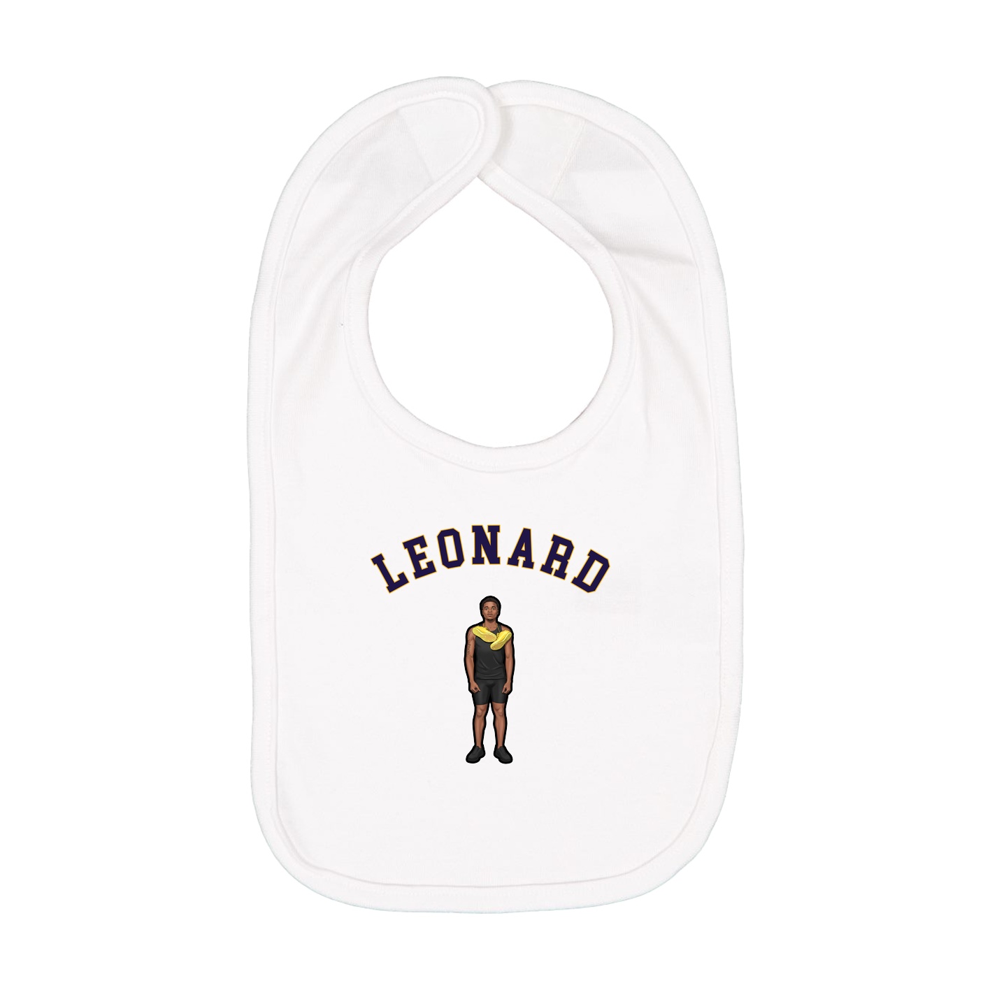 Infant Bib — Shirsey Arch in White