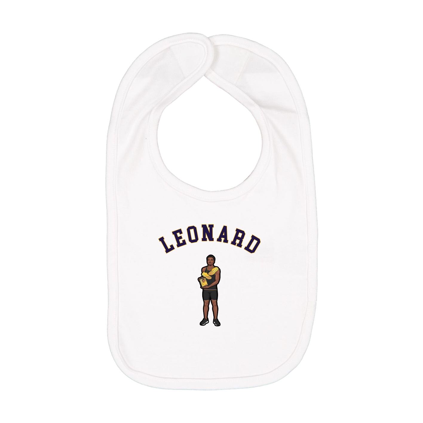 Infant Bib — Shirsey Arch in White