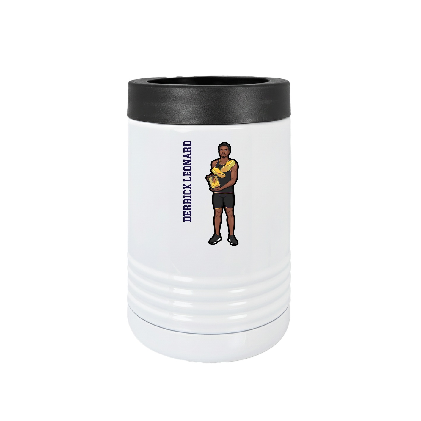 Beverage Holder — Name Vertical in White