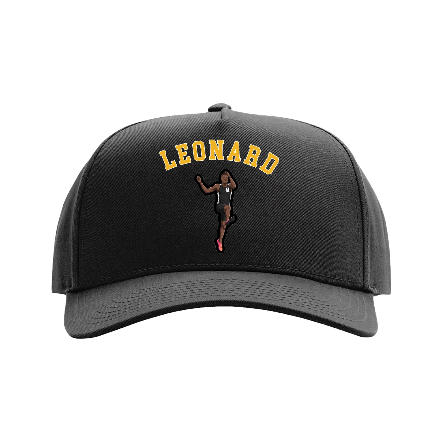 Full Fabric Five-Panel Champ Cap — Shirsey Arch in Black