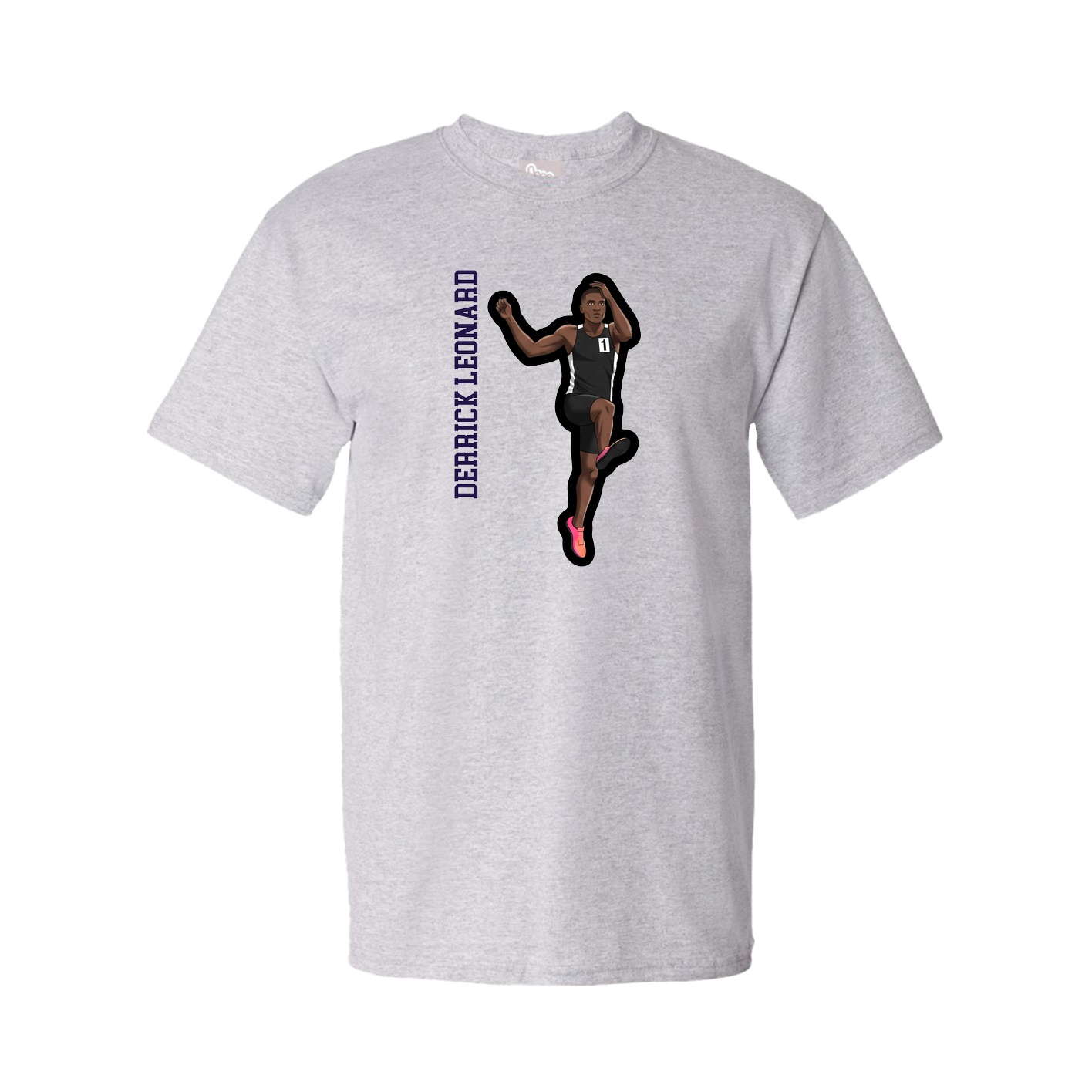 Youth Tee — Name Vertical in Grey