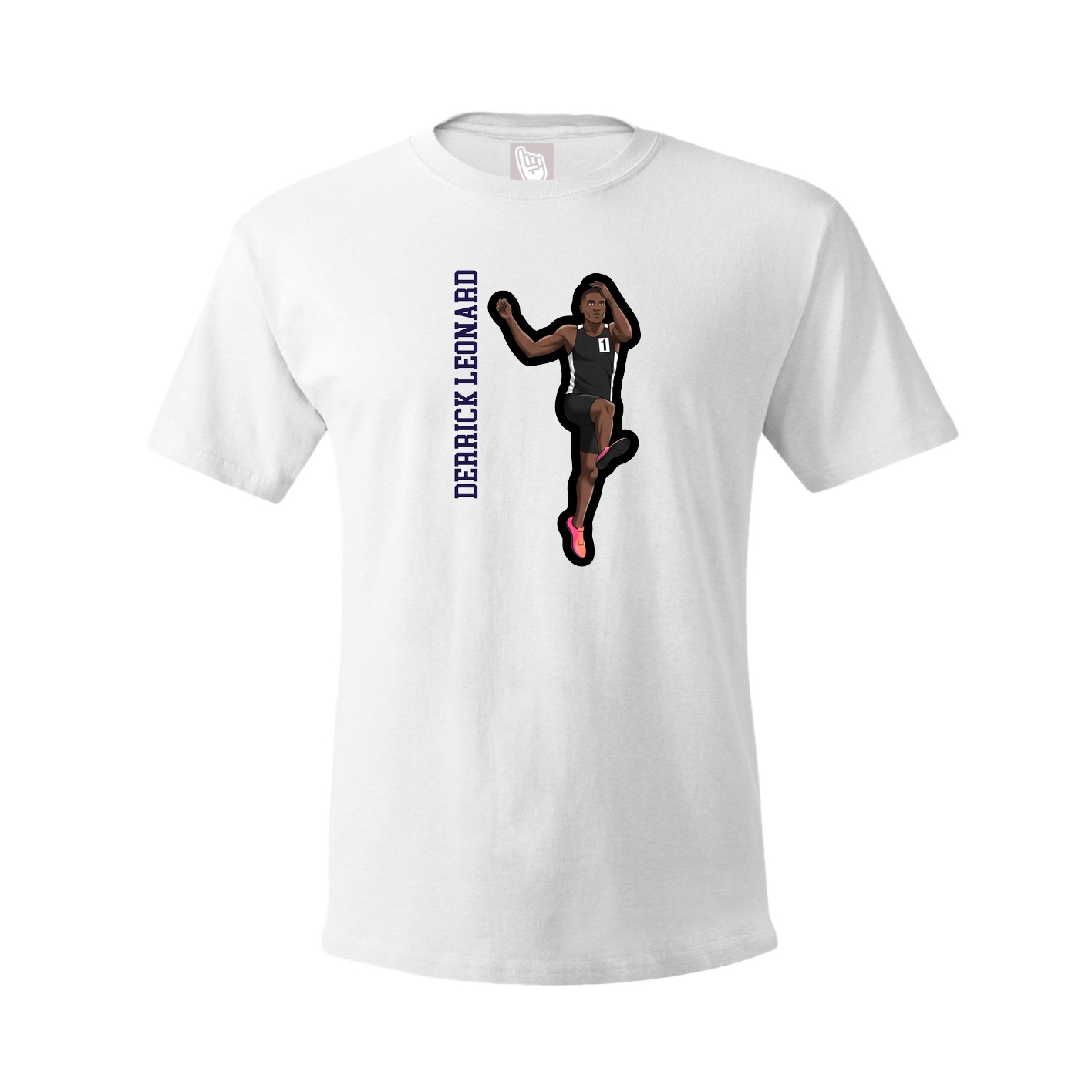 Youth Tee — Name Vertical in White