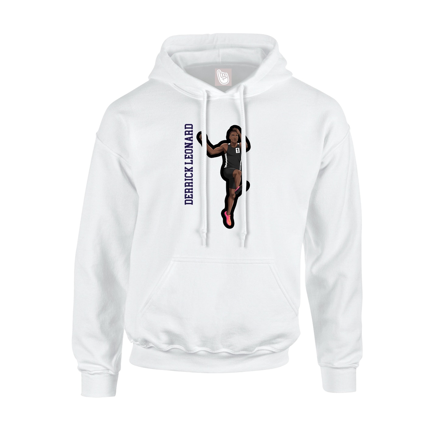 Youth Hoodie — Name Vertical in White