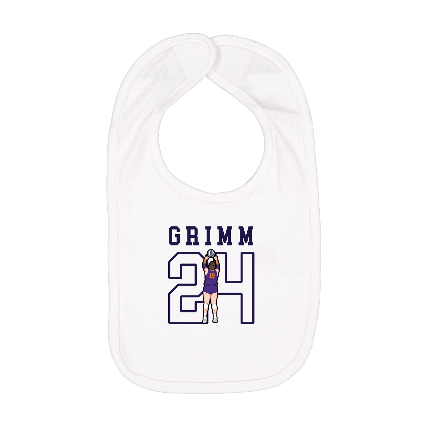 Infant Bib — Shirsey in White