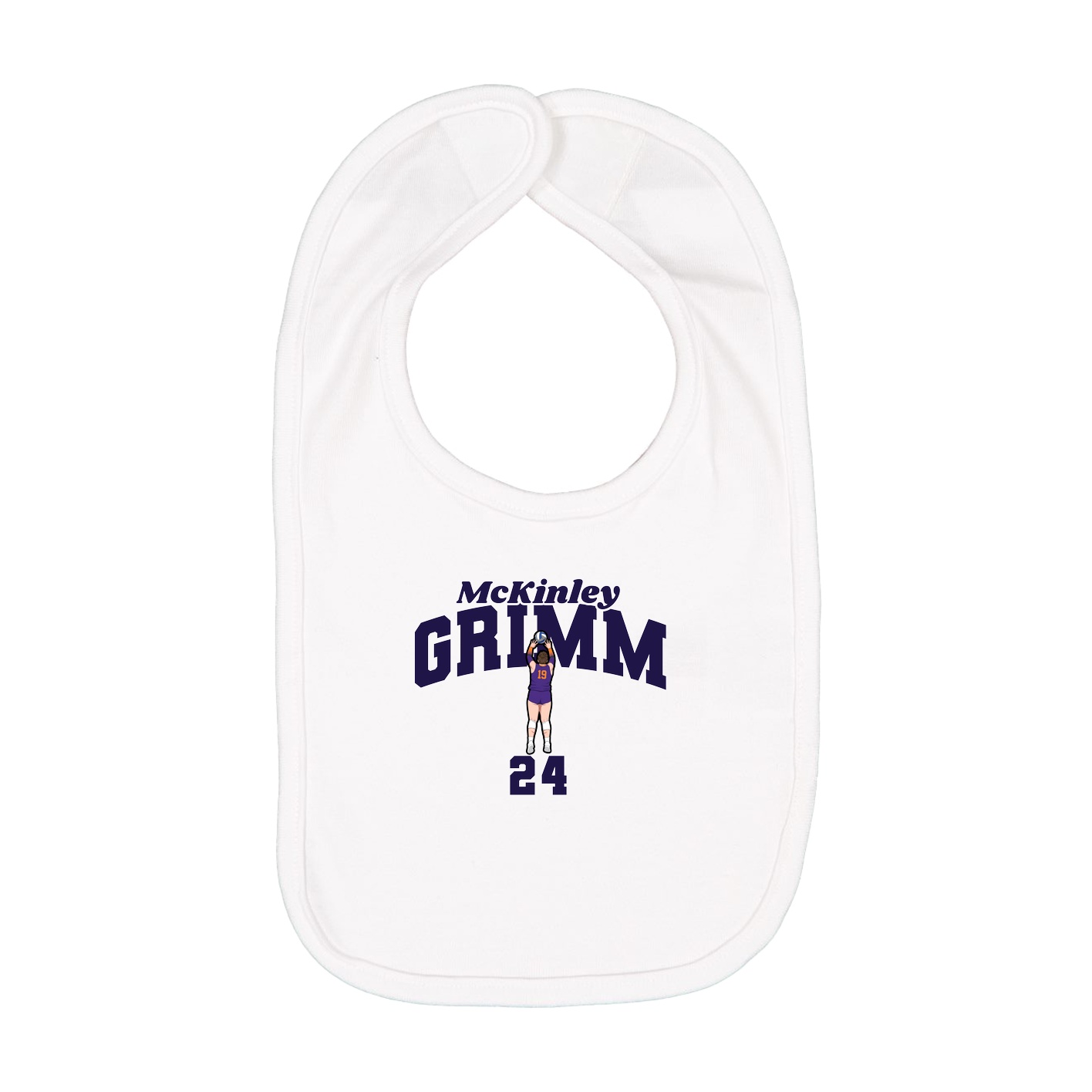 Infant Bib — Signature Arch in White