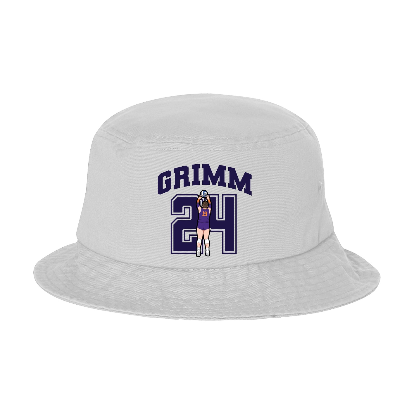Bucket Cap — Number in White