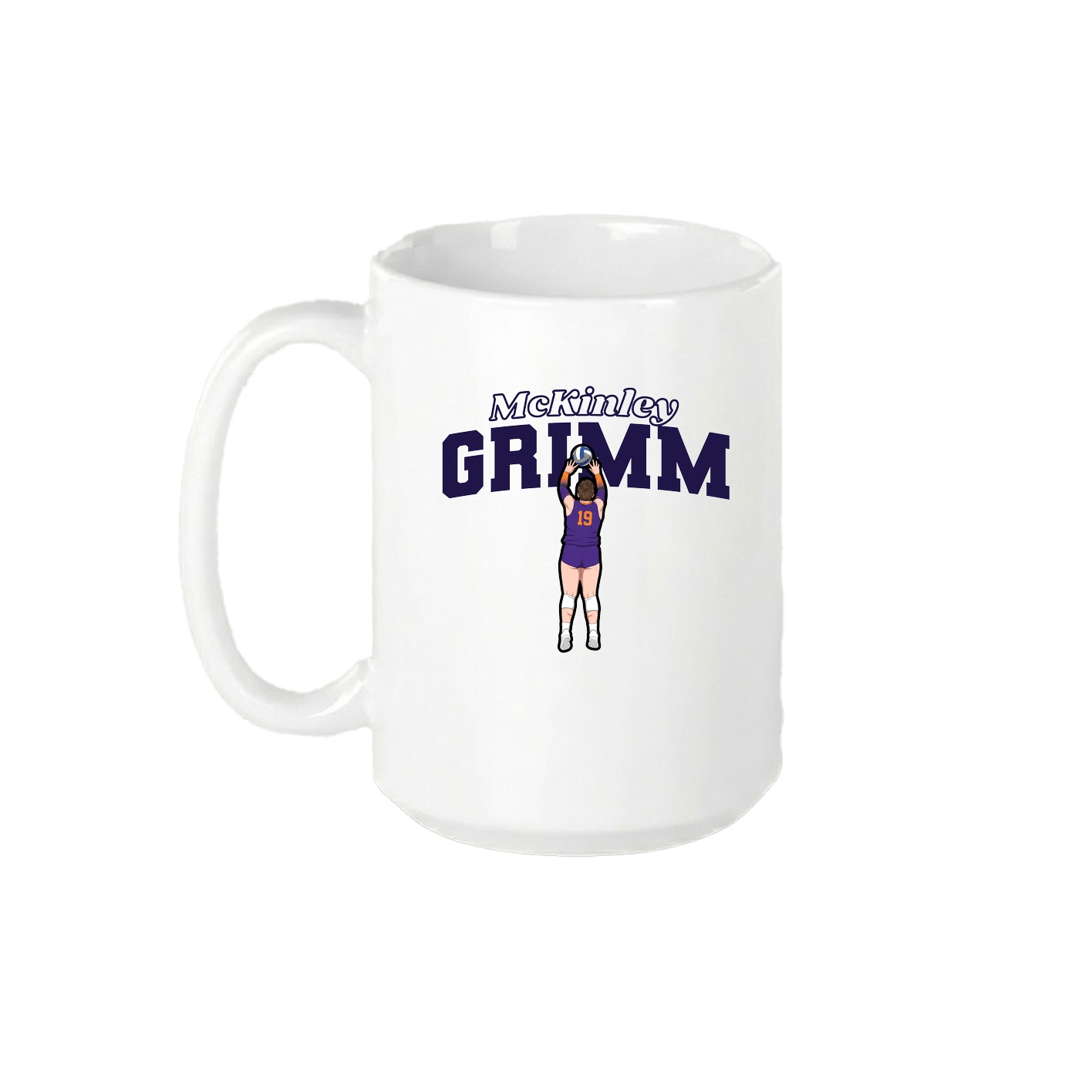 15oz Coffee Mug — Name Arch in White