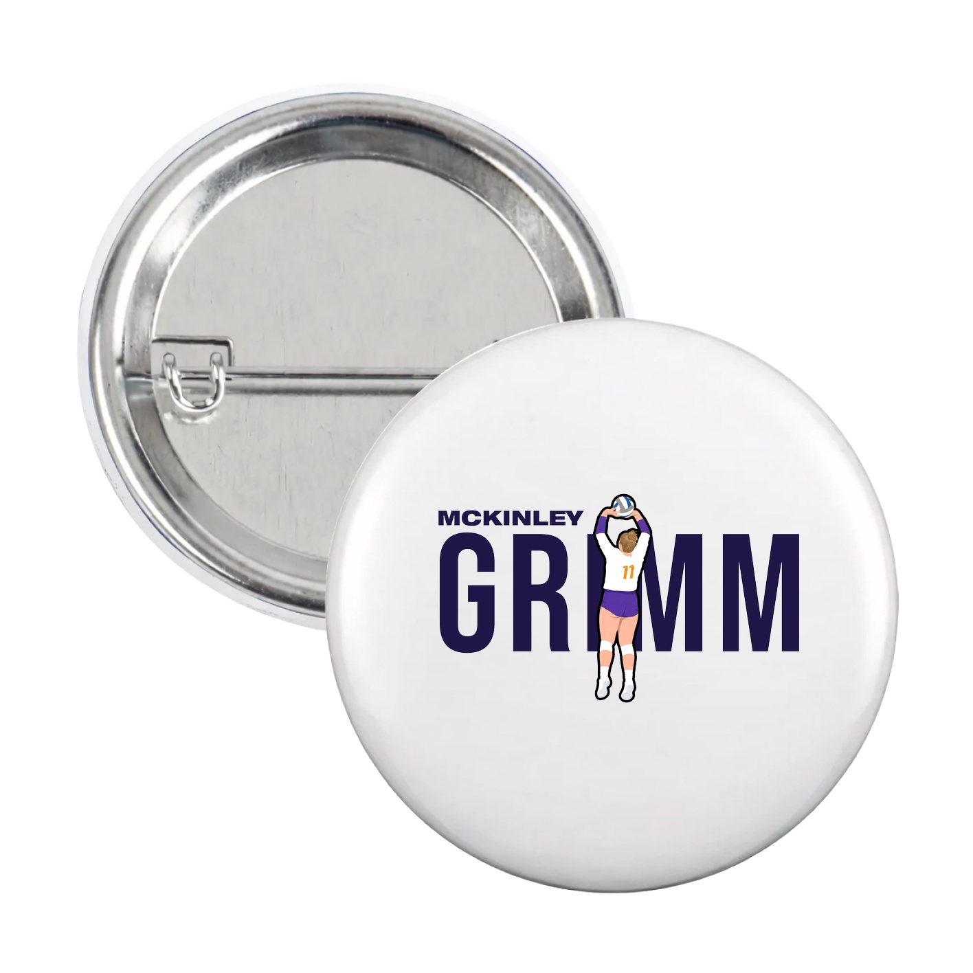 Game Day Button — Player Name in White
