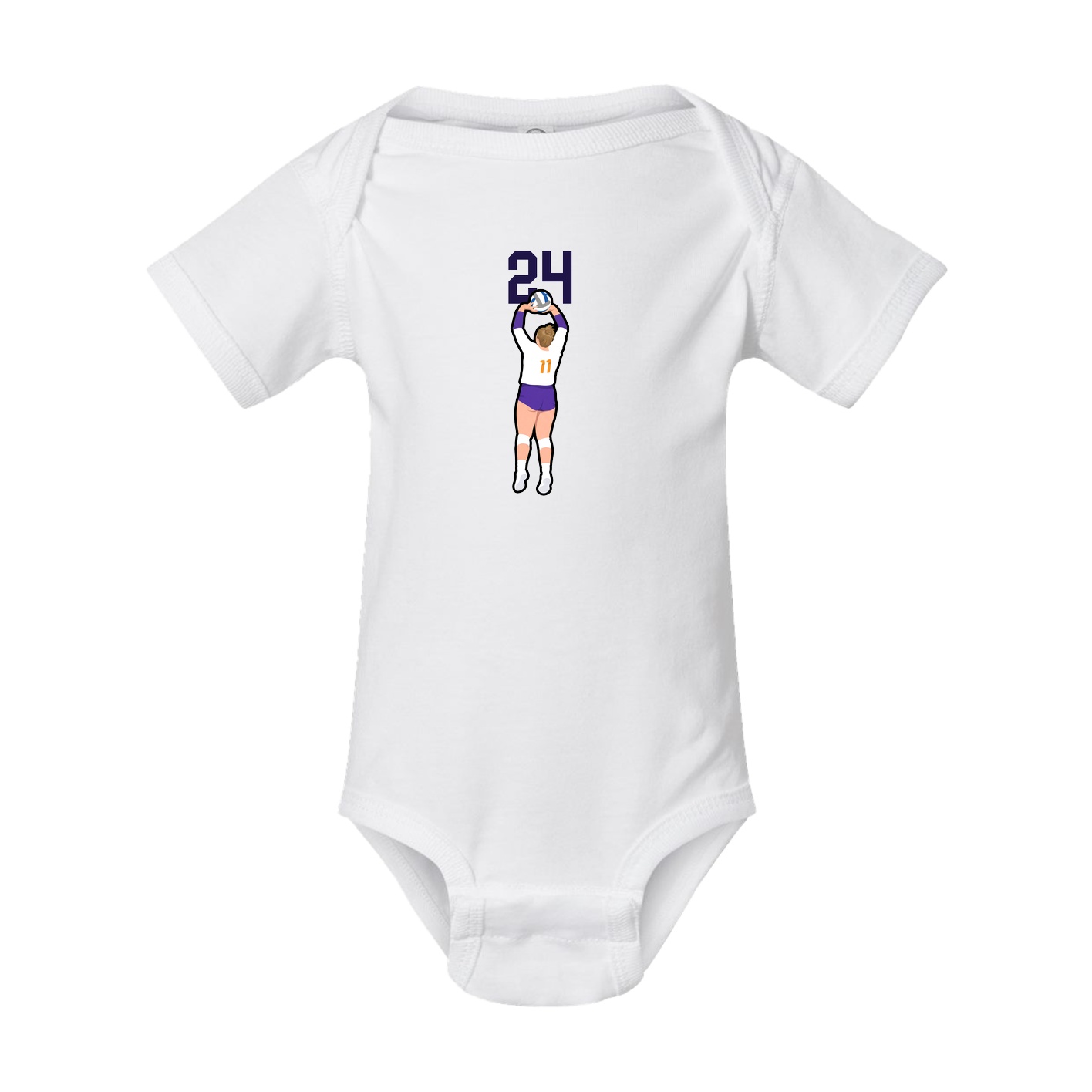 Baby Onesie — Number Top in White
