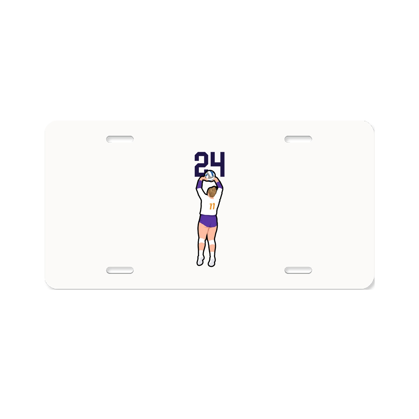 License Plate — Number Top in Classic
