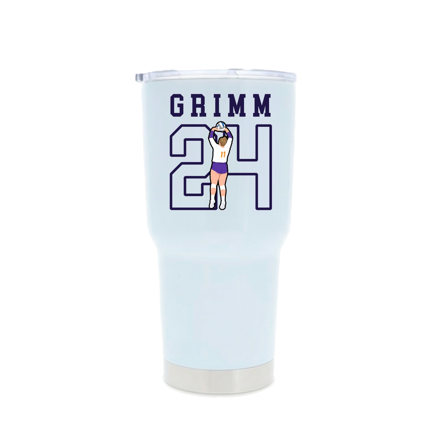 30oz Stainless Steel Tumbler — Shirsey in White