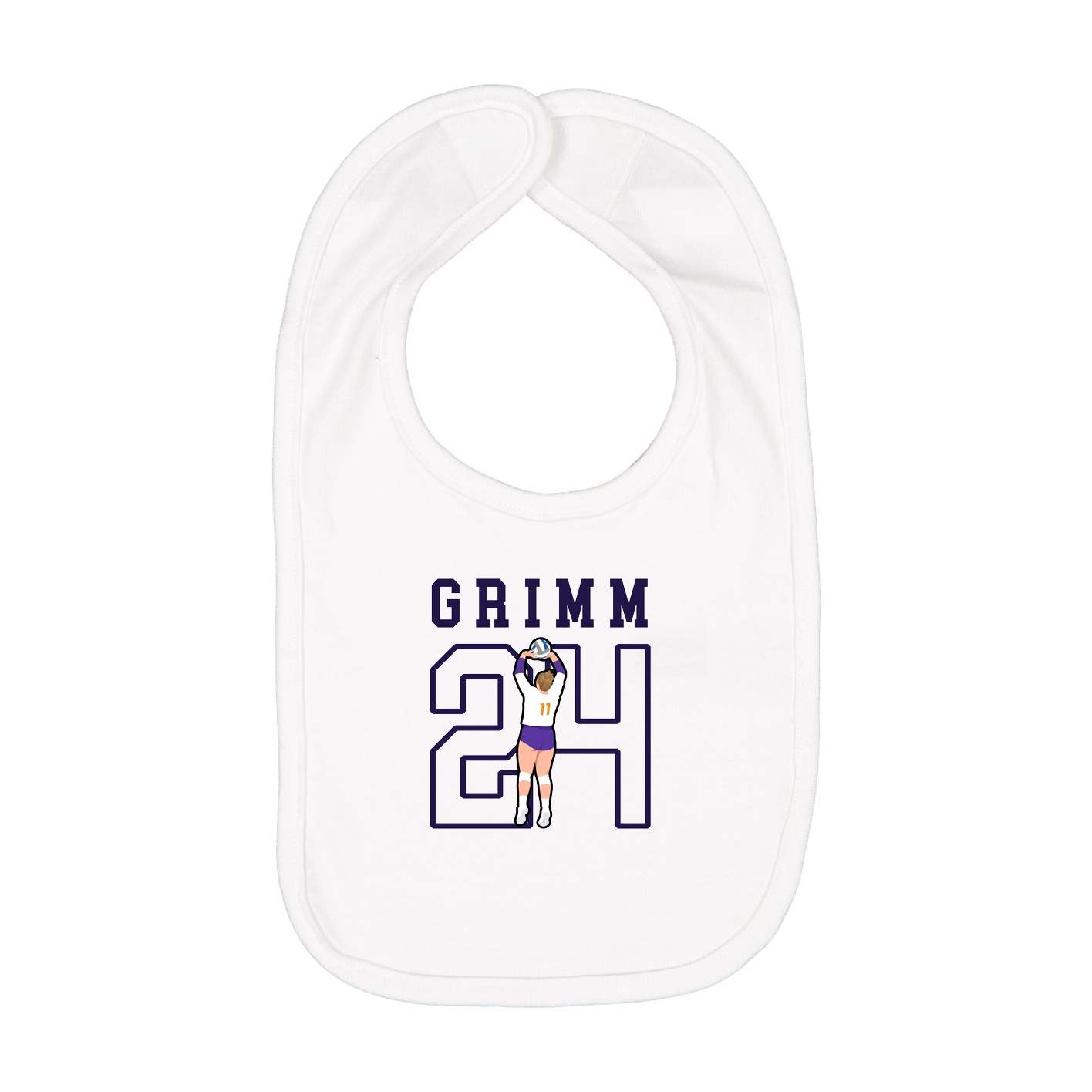 Infant Bib — Shirsey in White