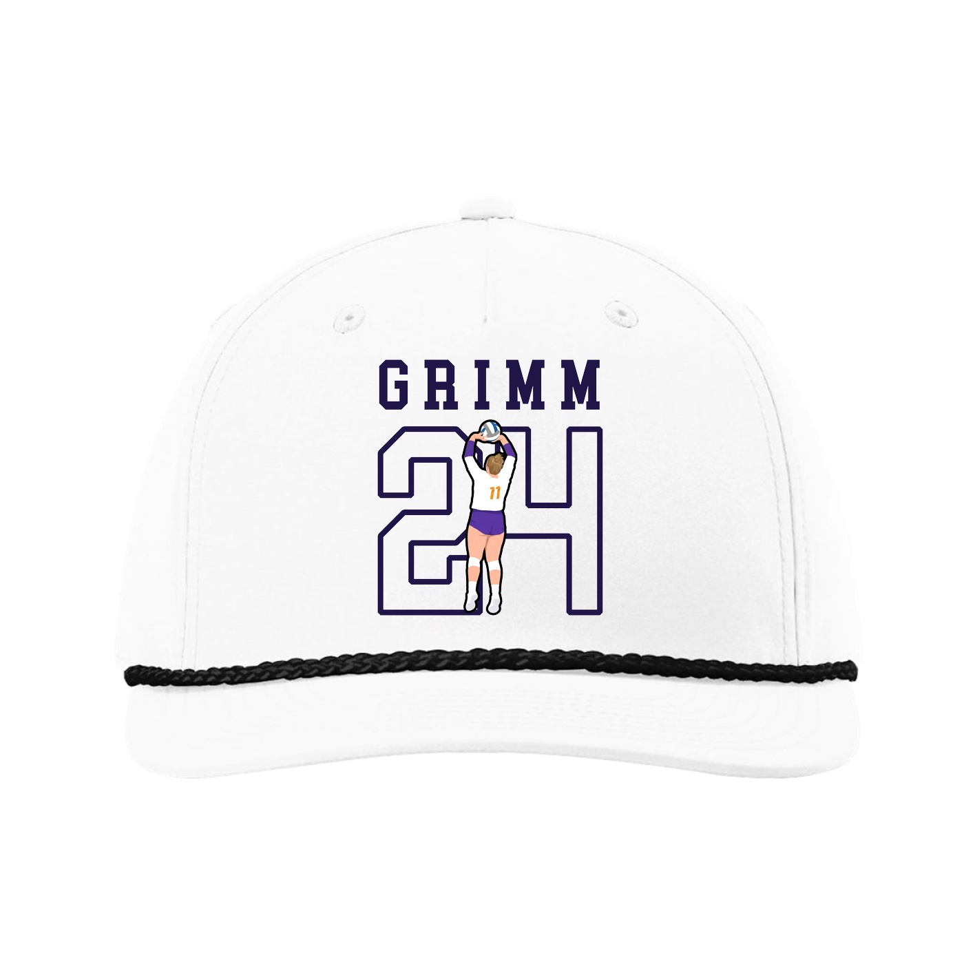 Five-Panel Classic Rope Cap — Shirsey in White