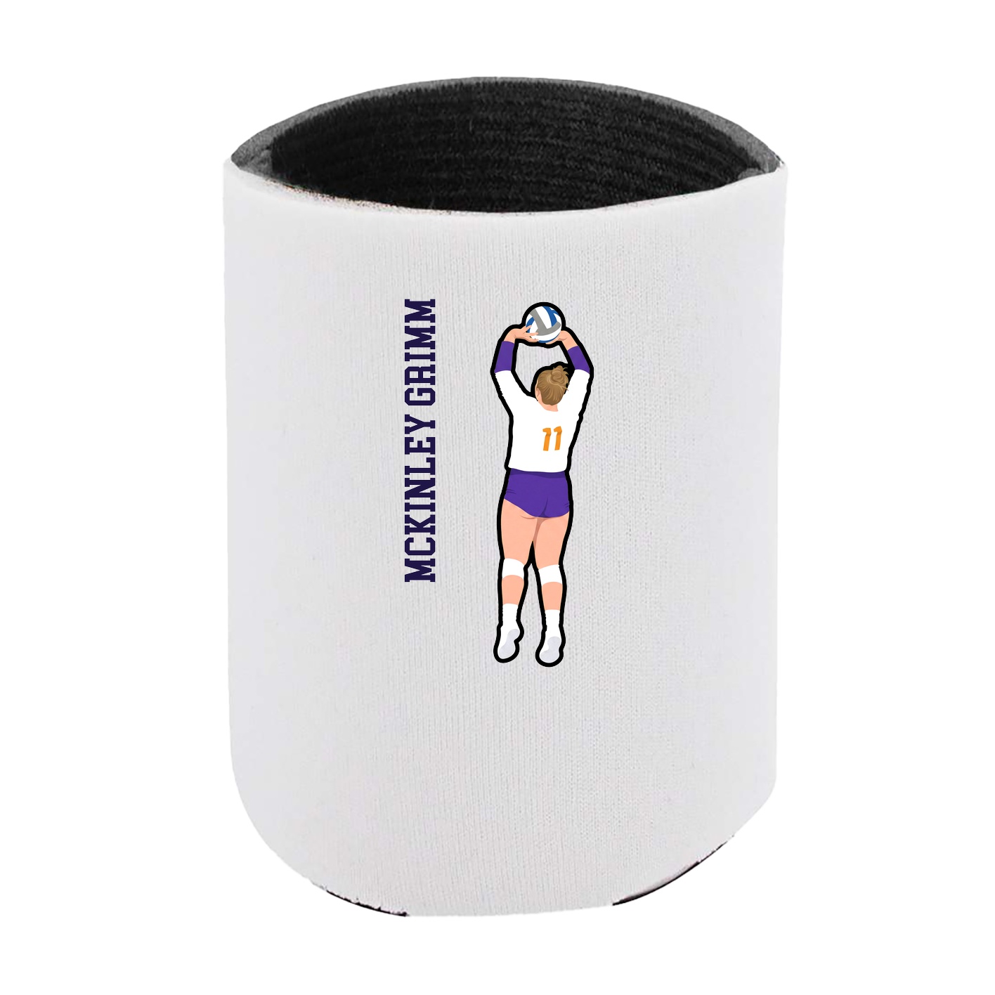 Can Holder — Name Vertical in White