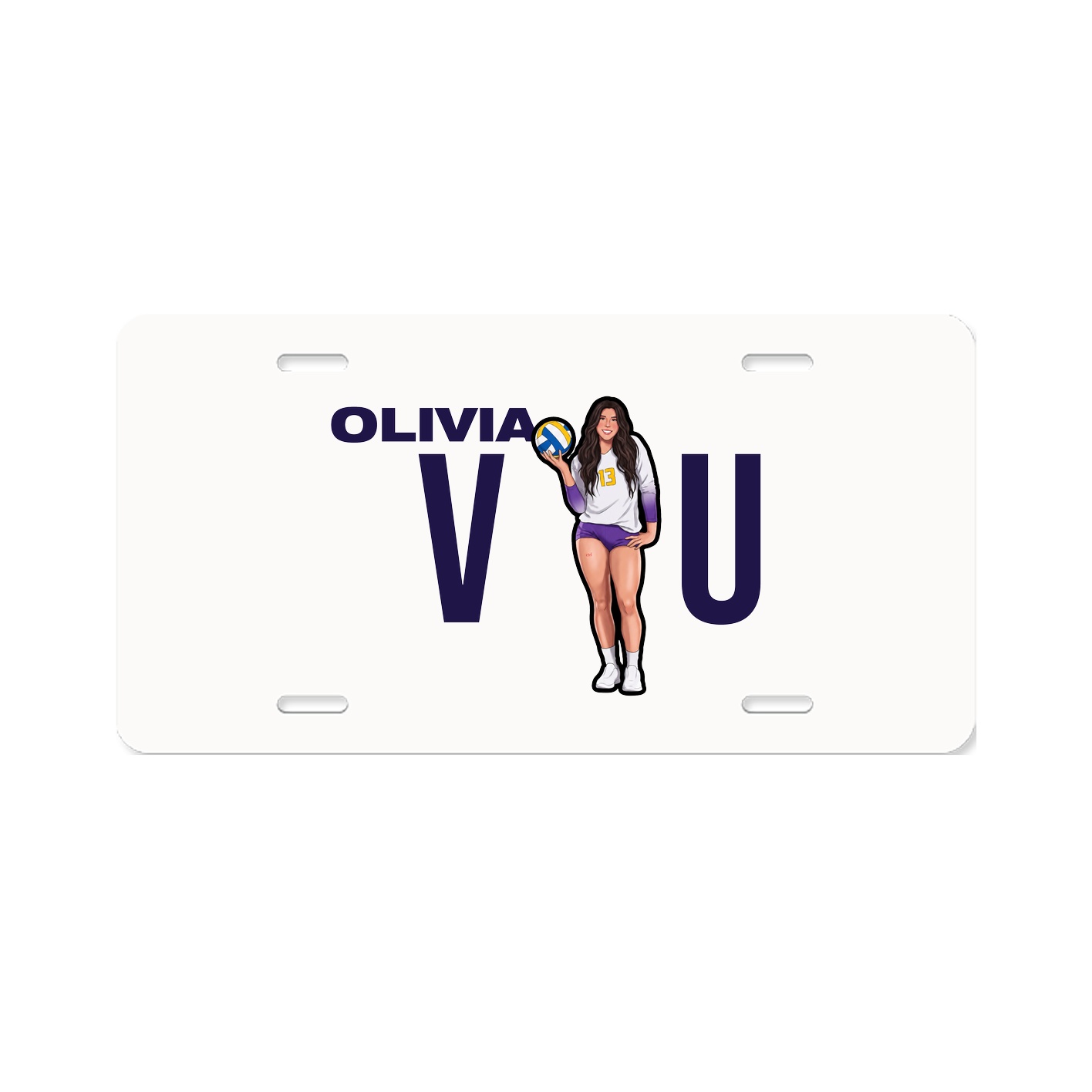 License Plate — Player Name in Classic