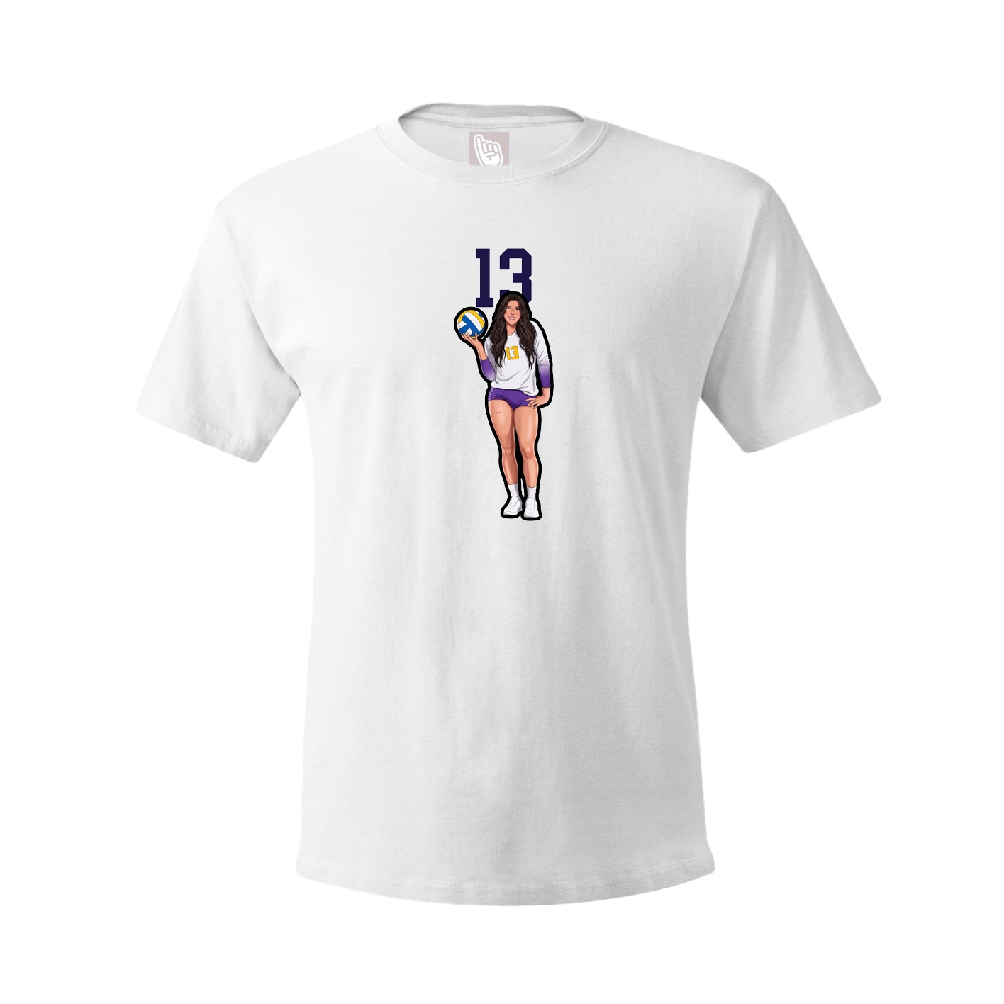 Tee — Number Top in White