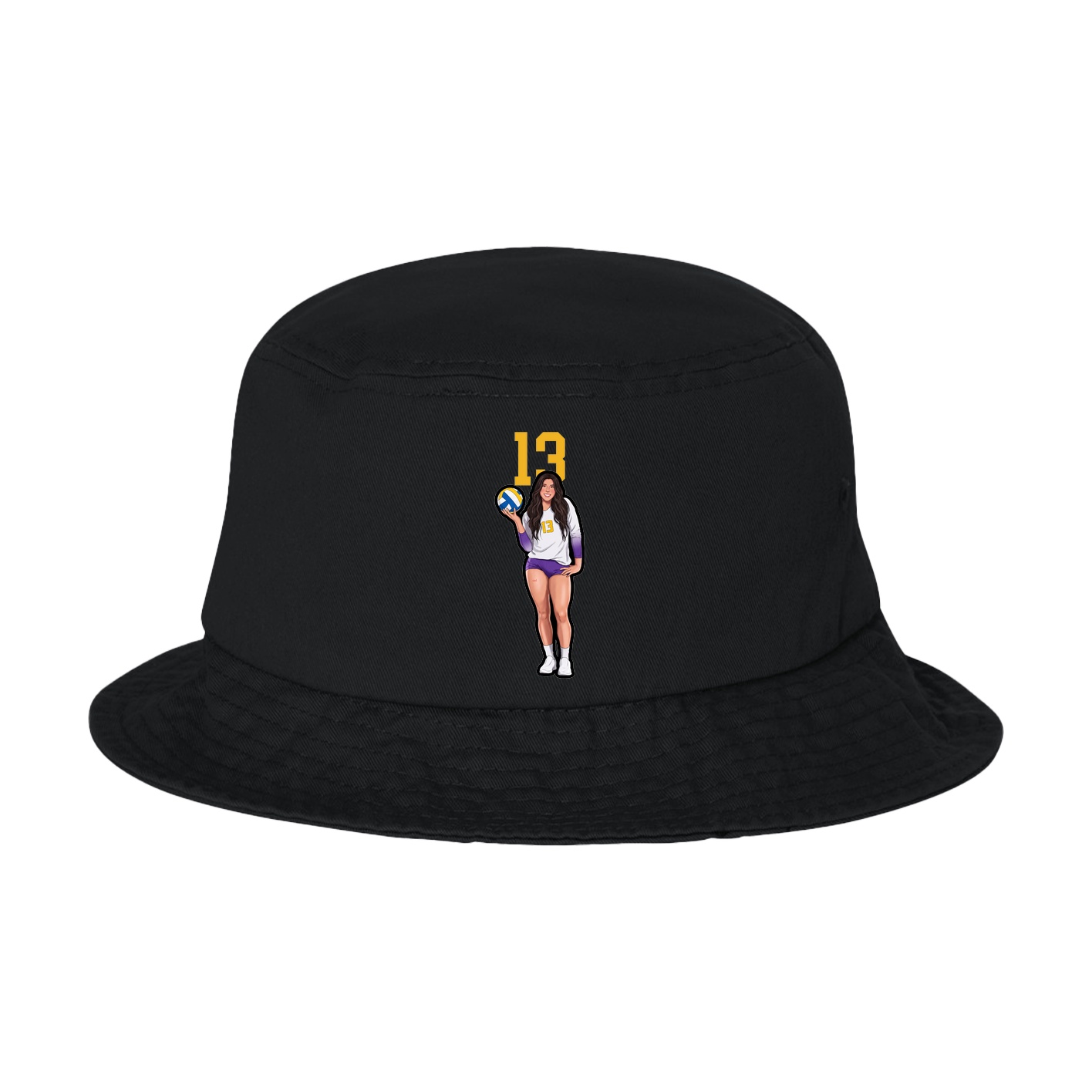 Bucket Cap — Number Top in Black