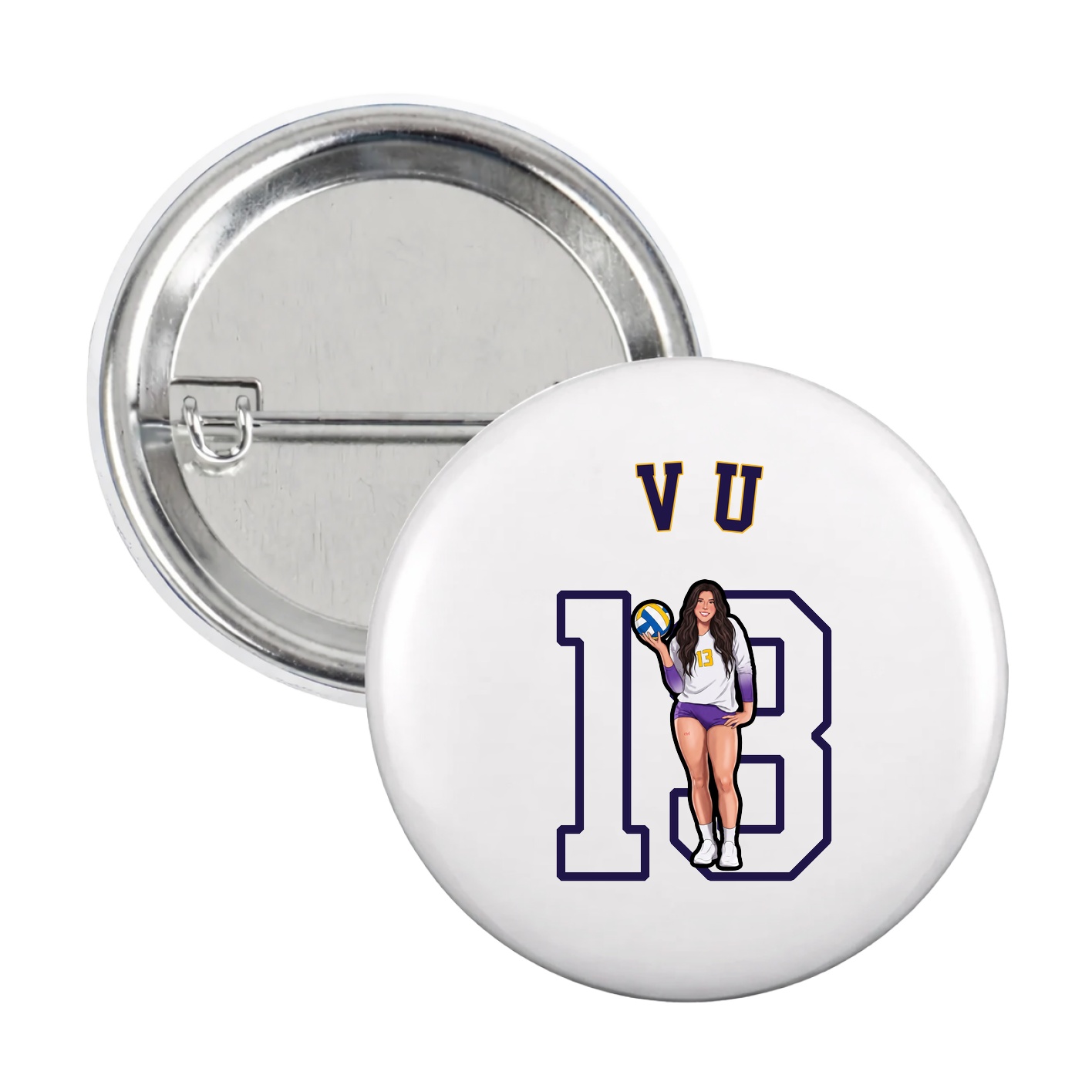 Game Day Button — Shirsey Arch in White