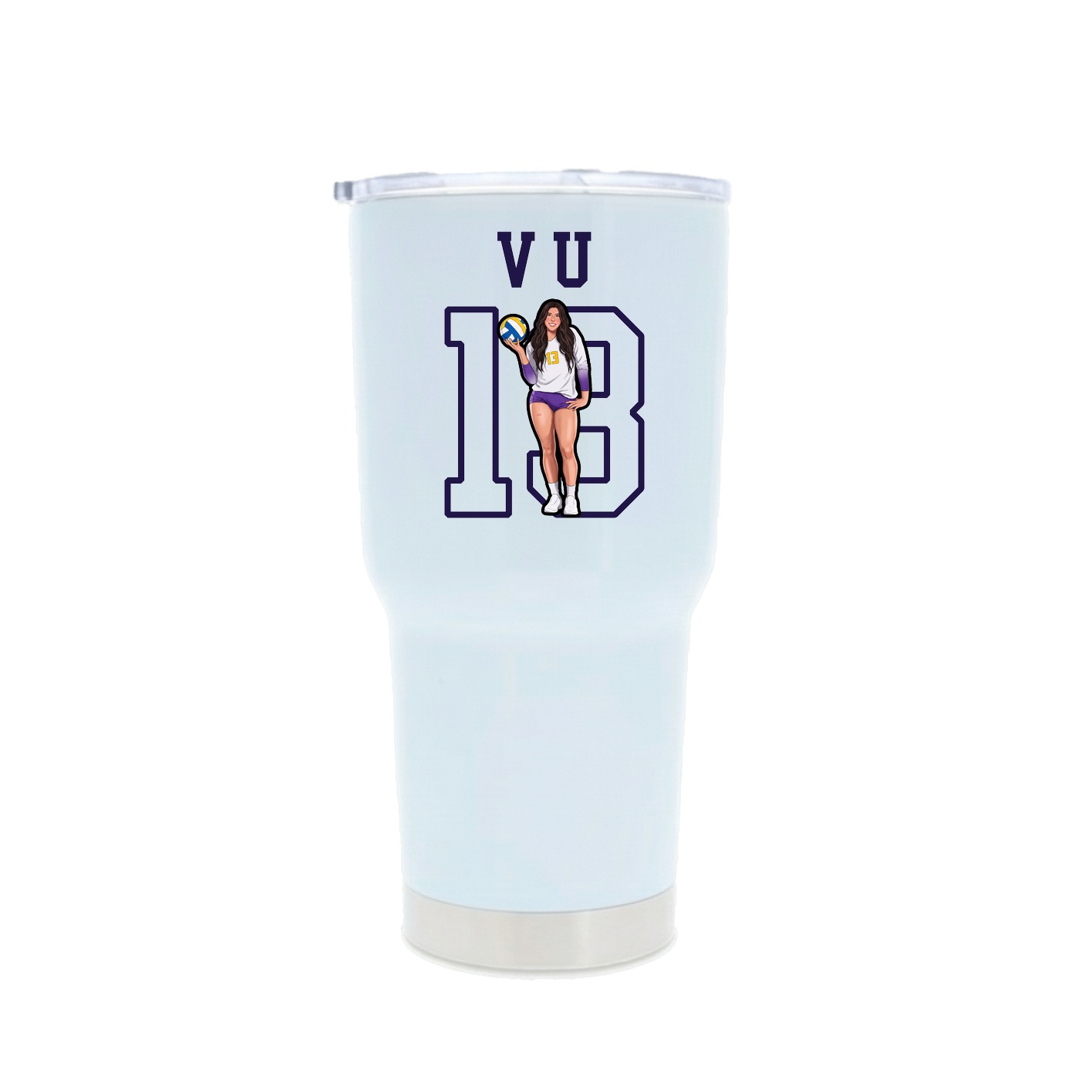 30oz Stainless Steel Tumbler — Shirsey in White